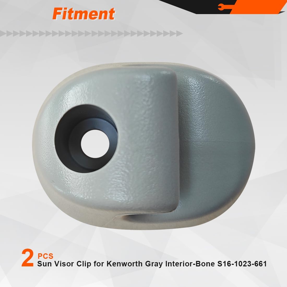 Thumbnail 4 de FV S16-1023-661 Sun Visor Clip Pair for Kenworth Peterbilt