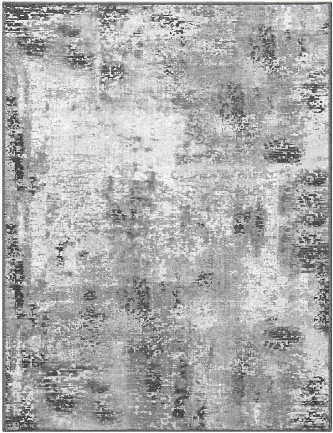 Thumbnail 6 de Living Room Rug 6x9 Gray Area Rug — Machine Washable