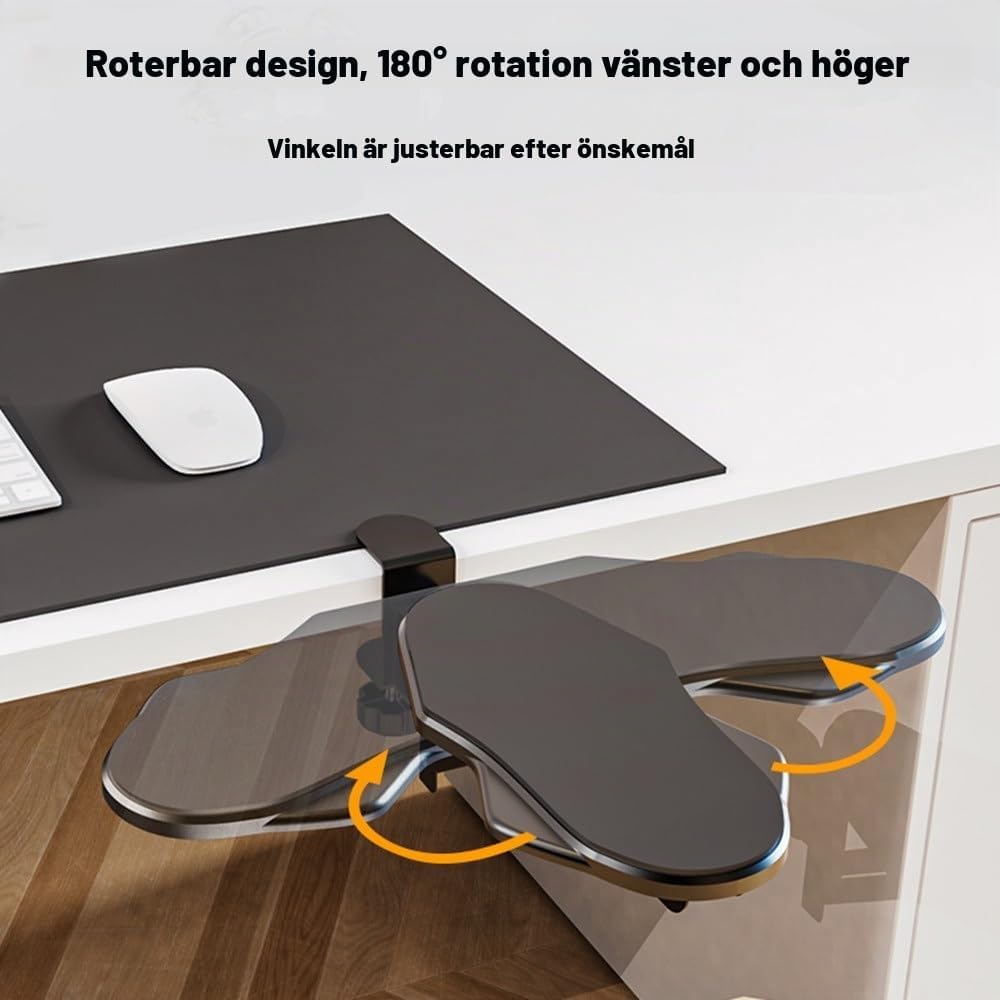 Detalle de lomonmen ZT001 skrivbordsarmstöd med 90° vikning och 180° rotation