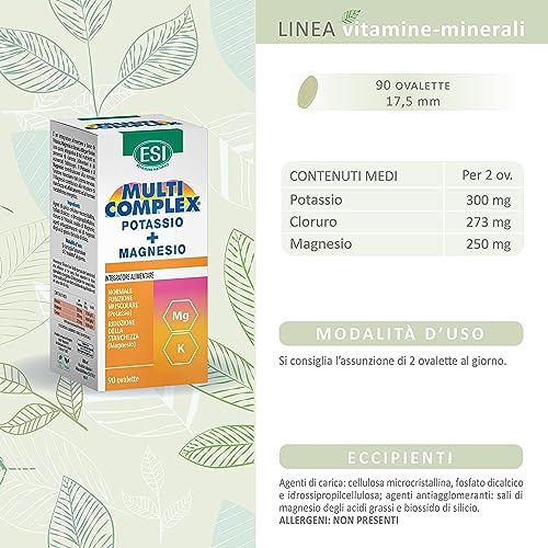 Thumbnail 6 de ESI Multicomplex Potassio+Magnesio – Integratore Multiminerale in Ovalette, 90 pezzi