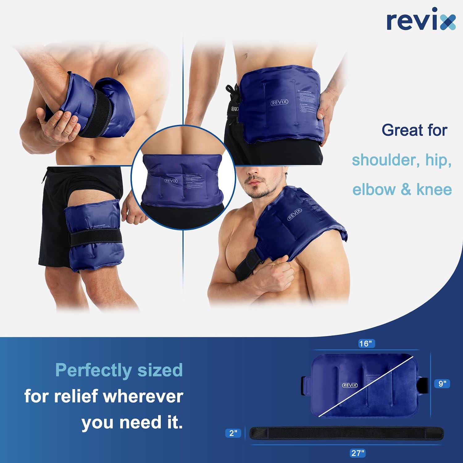 Thumbnail 5 de REVIX reusable ice pack for pain relief 16x9