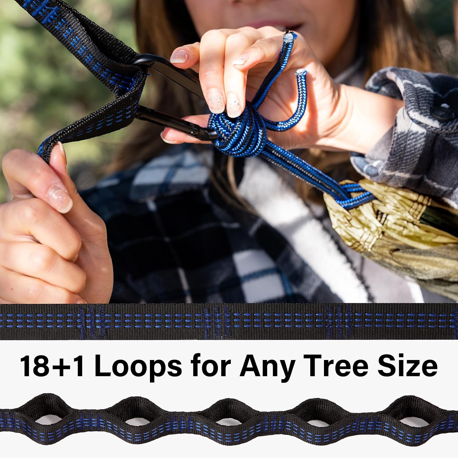 Thumbnail 3 de Kootek Camping Hammock with Tree Straps & Carry Bag