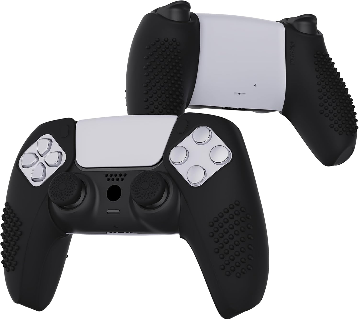 Thumbnail 6 de PlayVital 3D Studded Edition Black Ergonomic Soft Silicone Case Grips for PS5 Controller