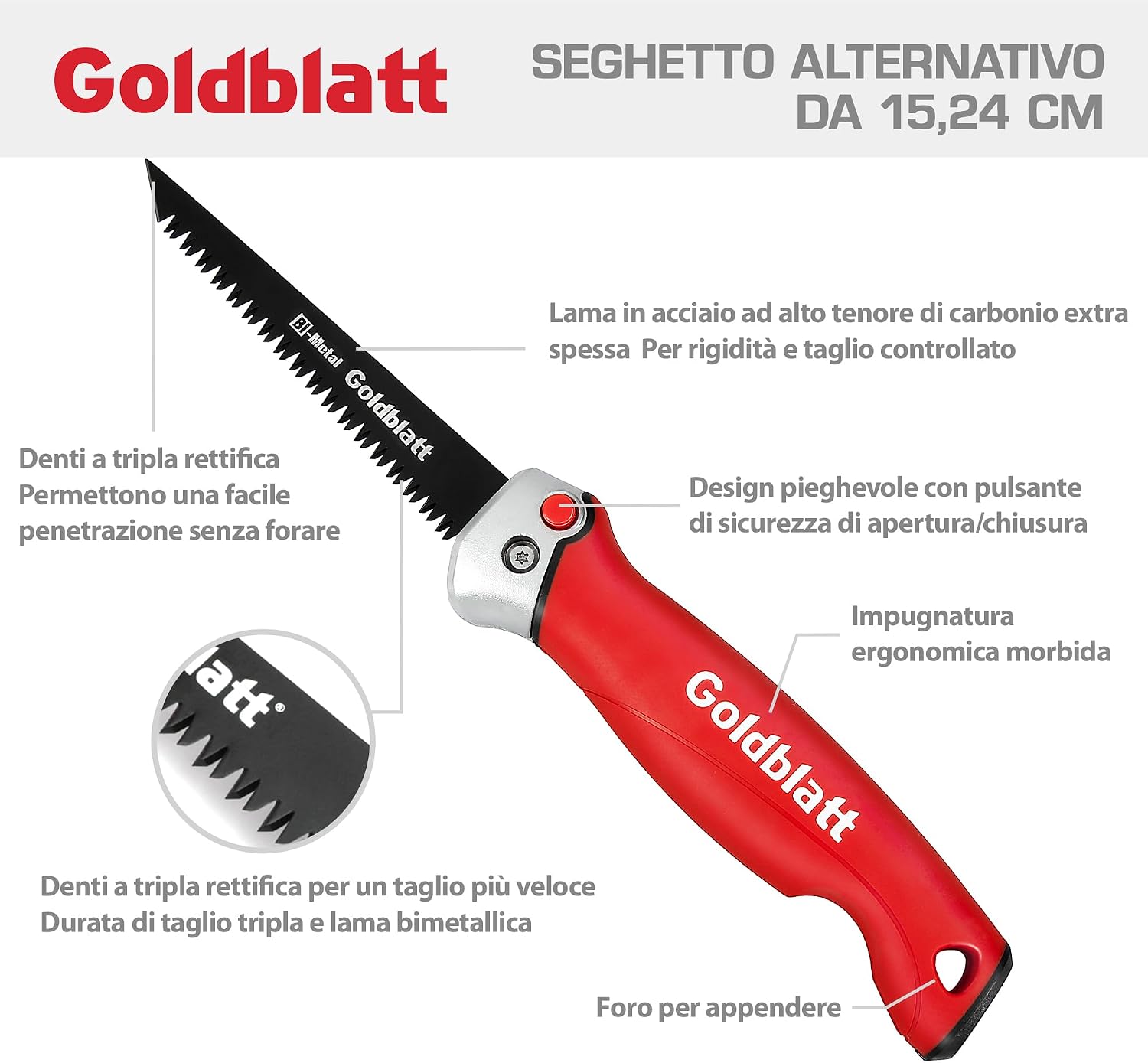 Thumbnail 1 de Goldblatt Seghe Pieghevole Jab Saw 310 mm (D6A / M2) con Impugnatura Morbida