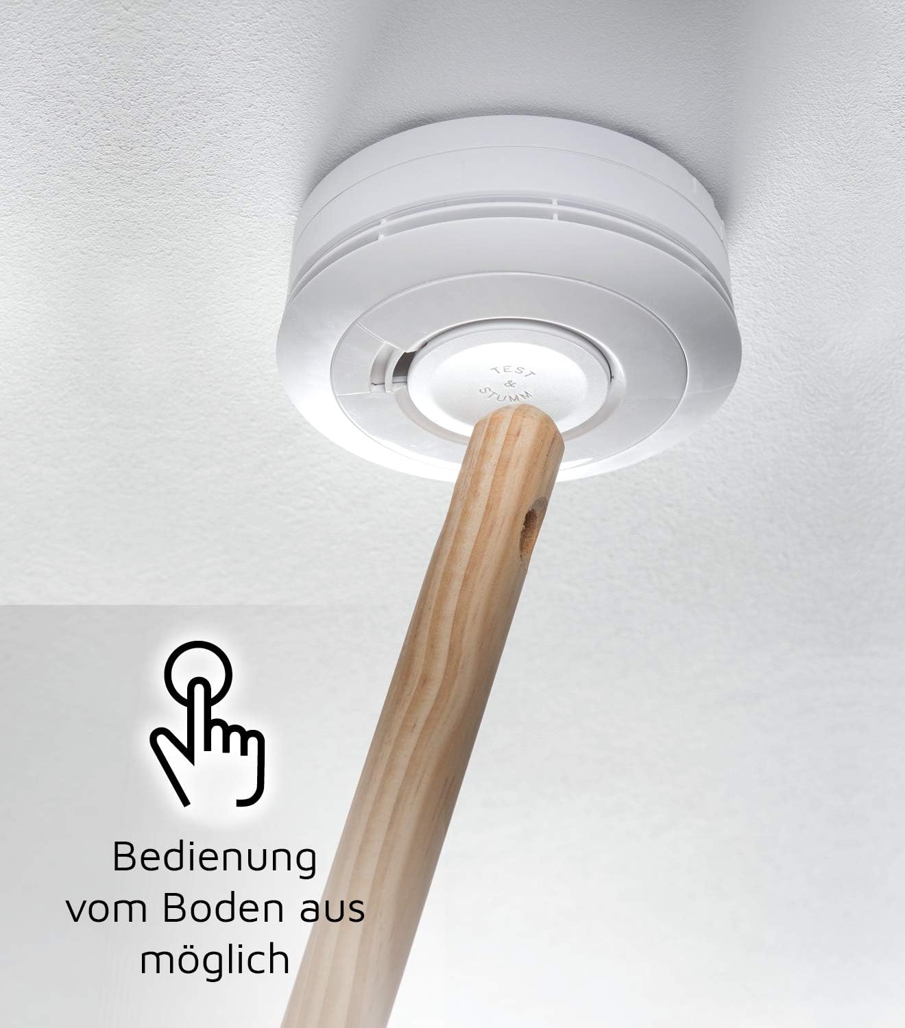 Detalle de Ei650 Rauchwarnmelder im 4er-Set – Stand-Alone mit 10-Jahres-Batterie, Testsieger Stiftung Warentest
