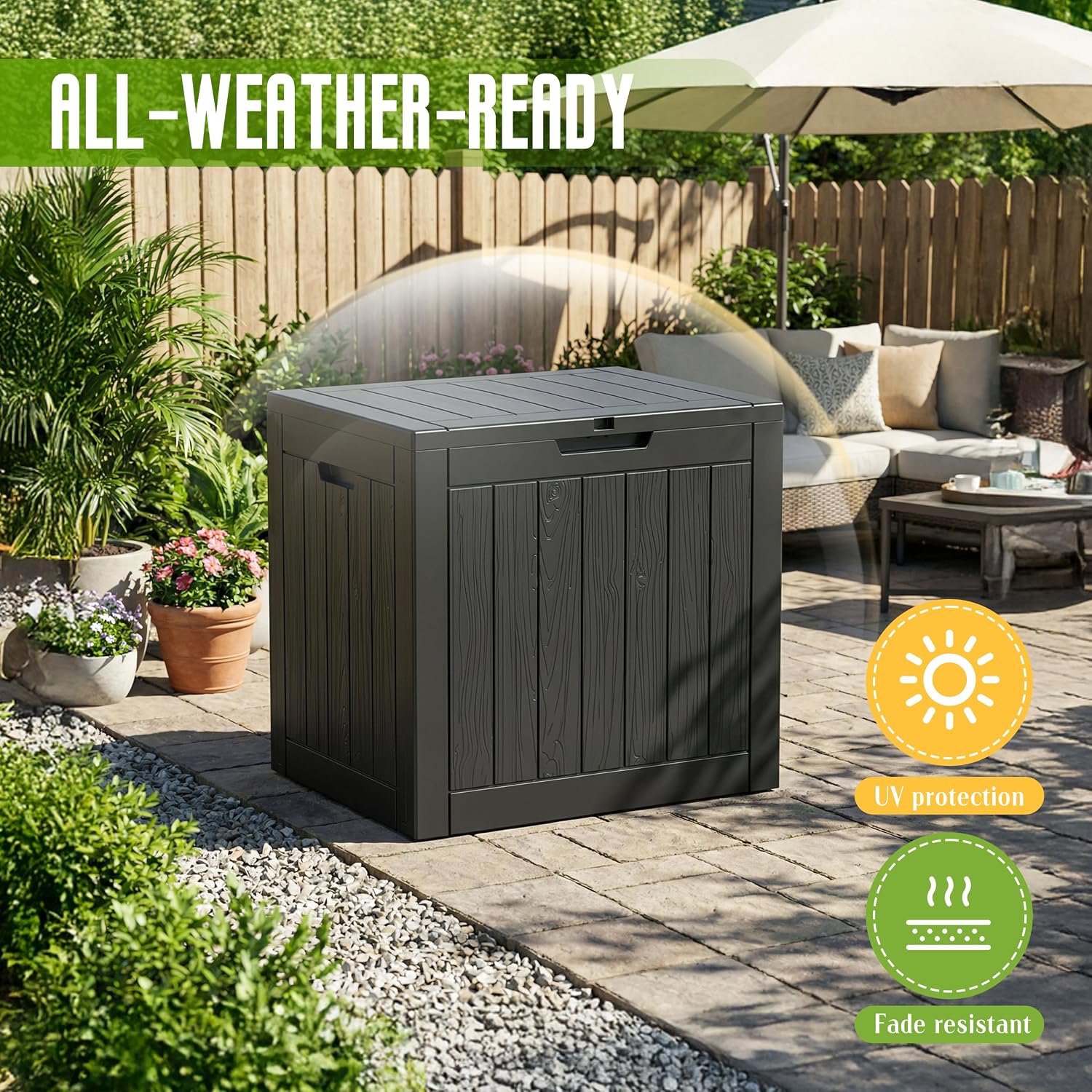 Detalle 2 de DRATO Outdoor Storage Box, 35 Gallon