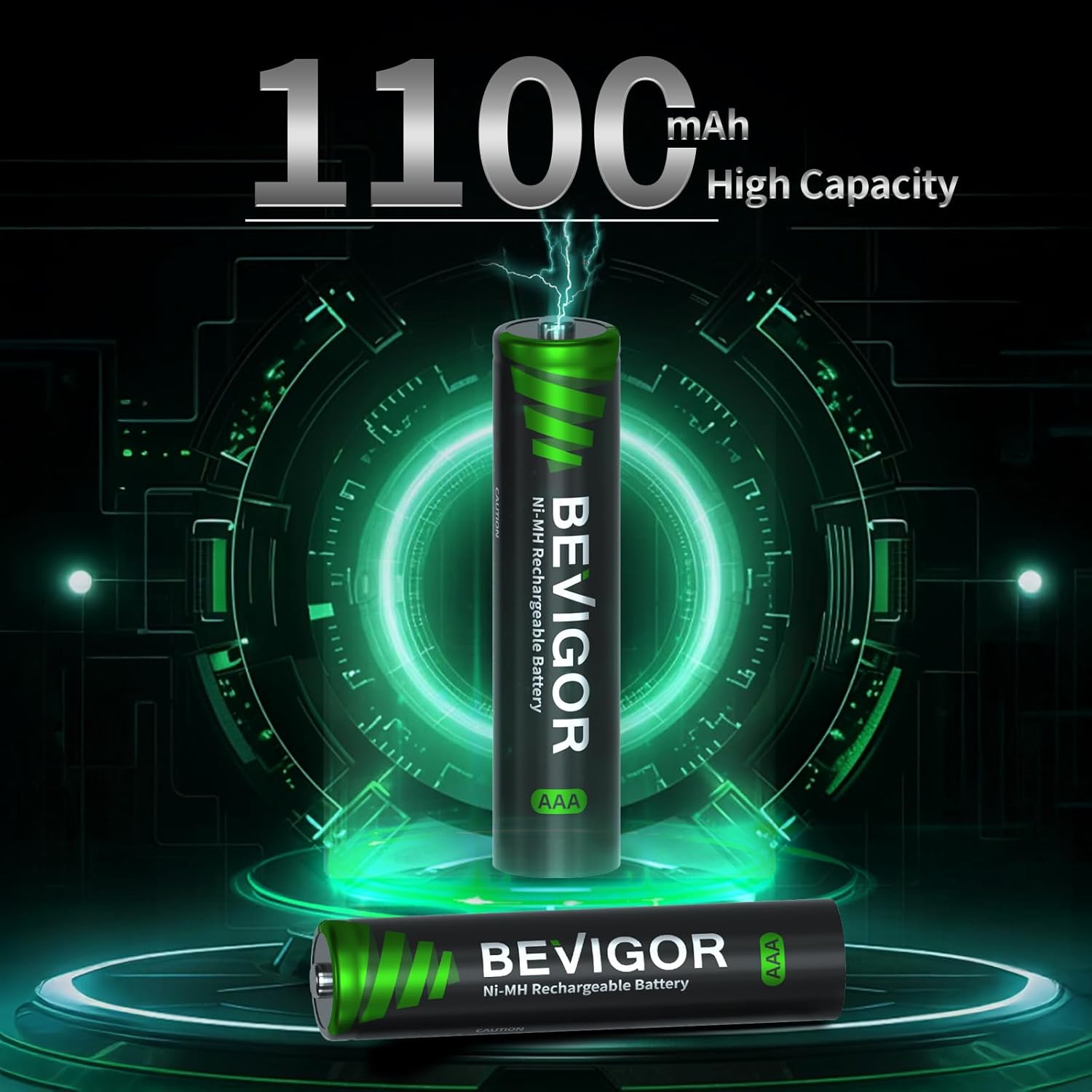 Detalle 1 de BEVIGOR AAA 1100 mAh NiMH 1,2 V, 8er