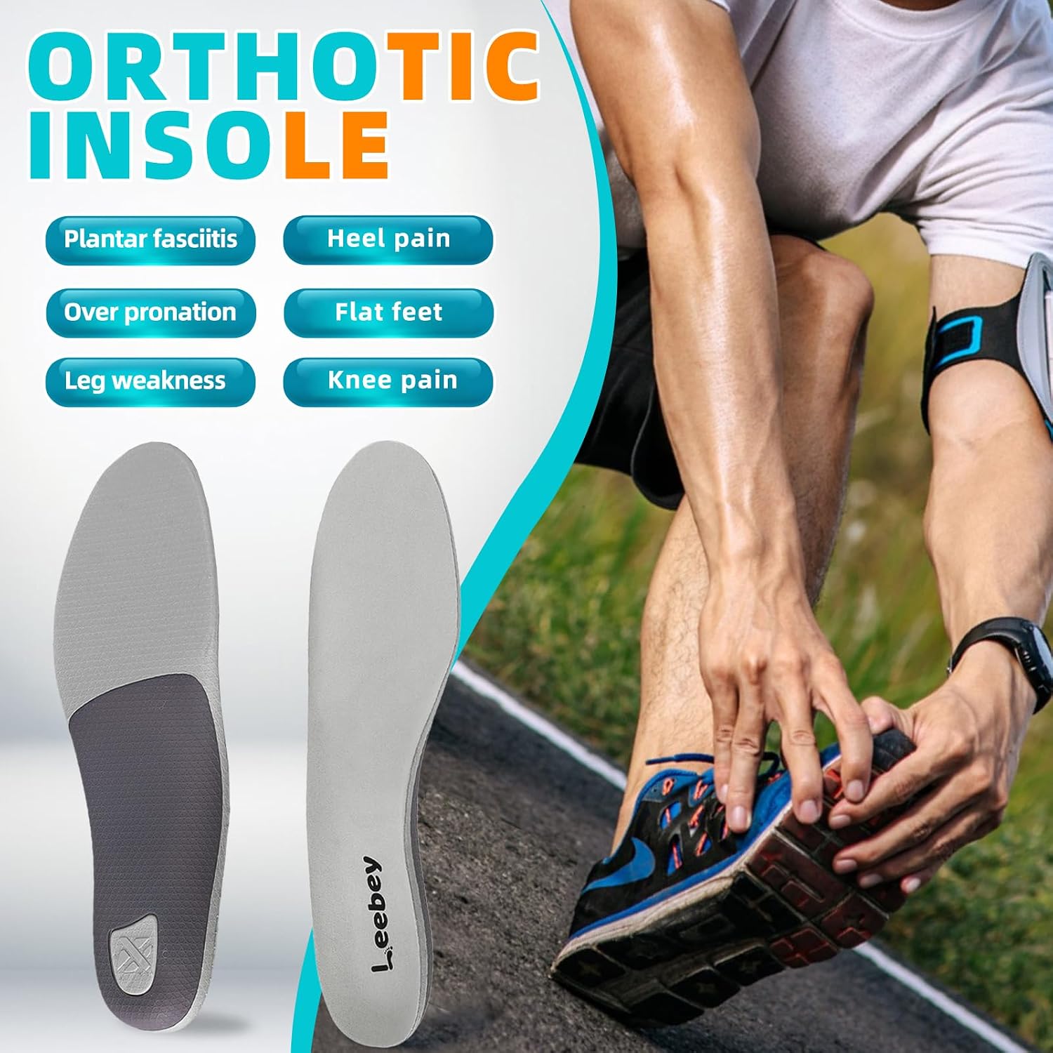 Thumbnail 1 de Leebey Semelles Orthopédiques Gris 41/42