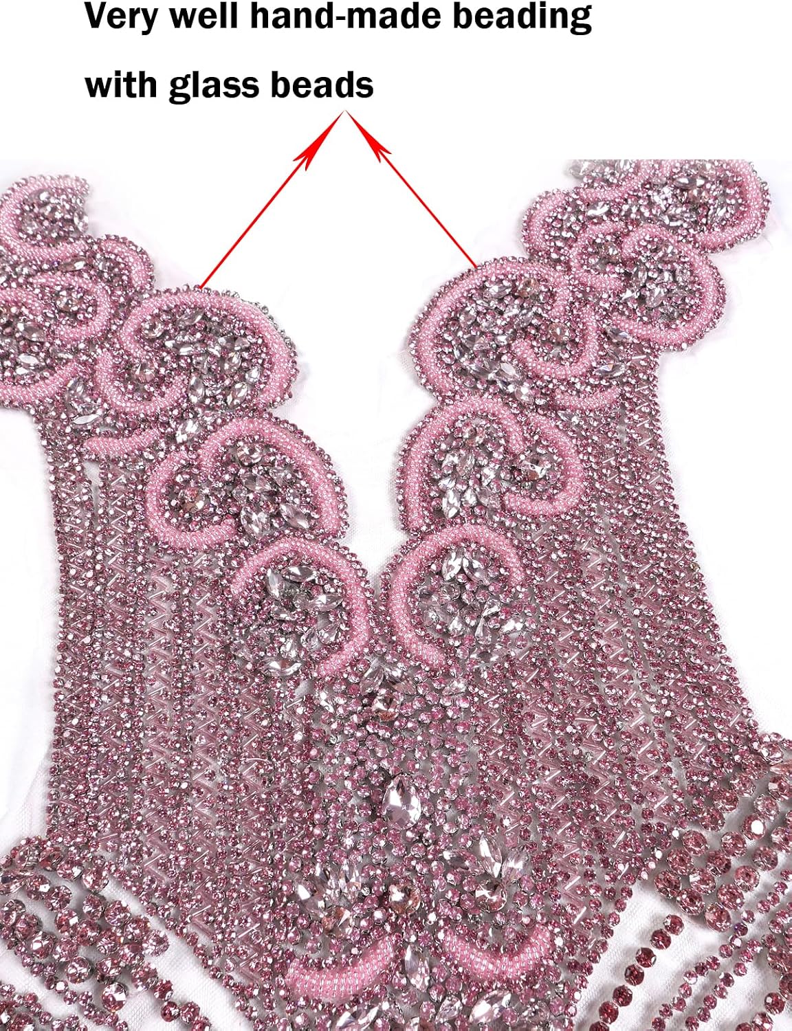 Detalle de Labellezalay Bodice Applique Patch 25.6 x 15.7 inches