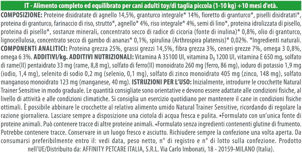 Detalle 2 de Trainer Natural Trainer Sensitive senza glutine con agnello per cani adulti – 2 kg