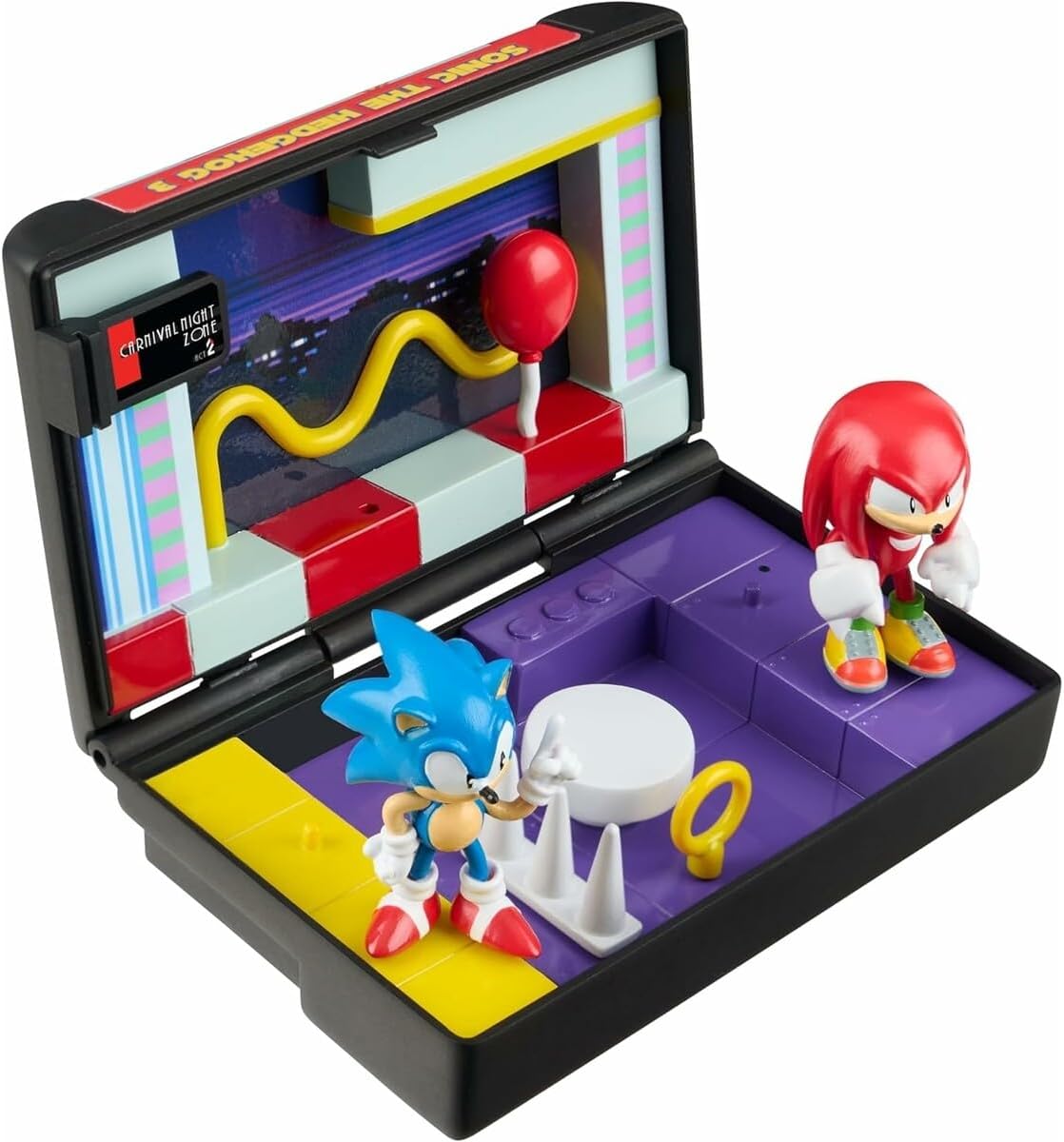 Thumbnail 3 de Figurine de collection Sonic the Hedgehog 3 – Console Heroes, cartouche pliable et diorama Carnival Night Zone
