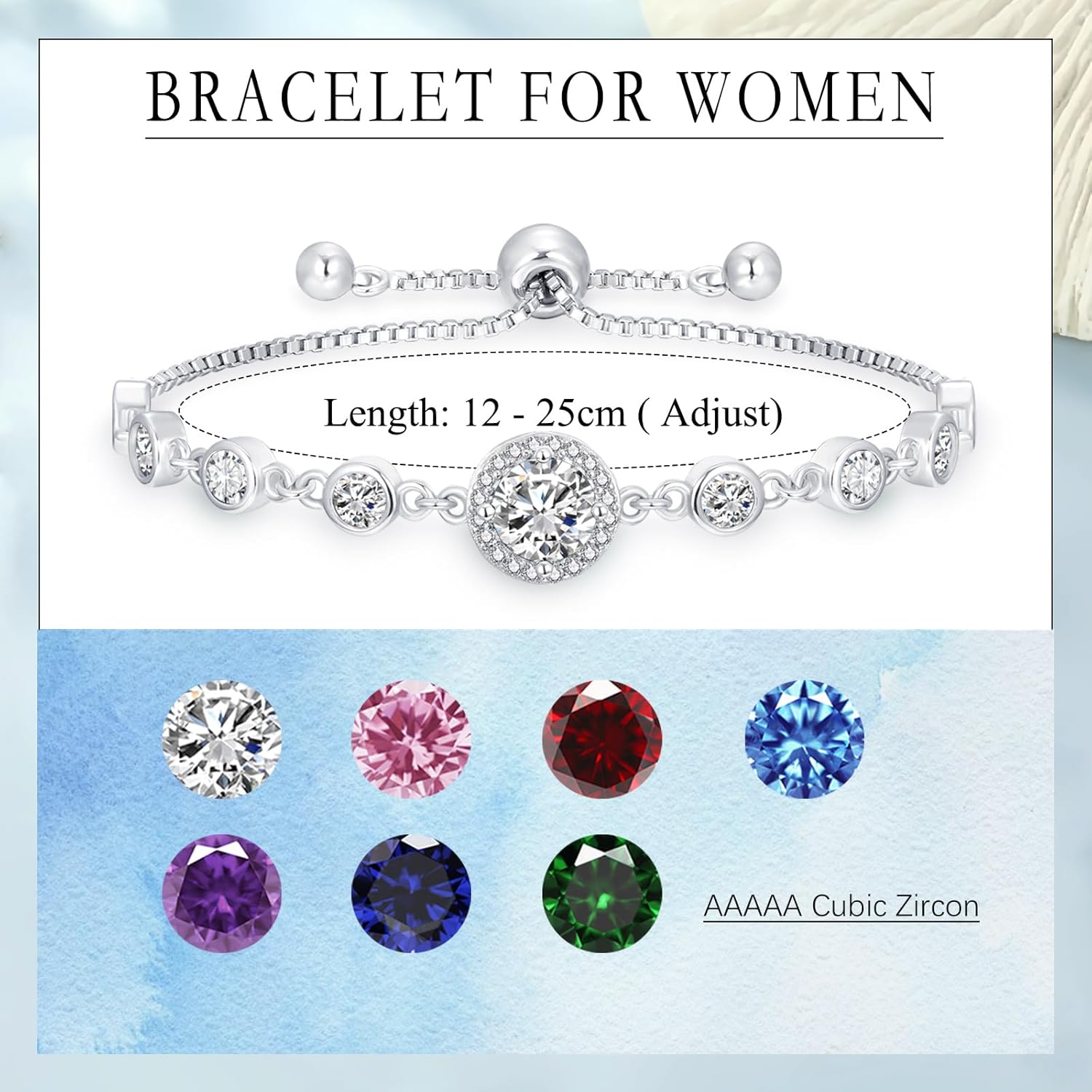 Thumbnail 1 de Loutade Infinity Silber Armband mit Cubic Zirkonia