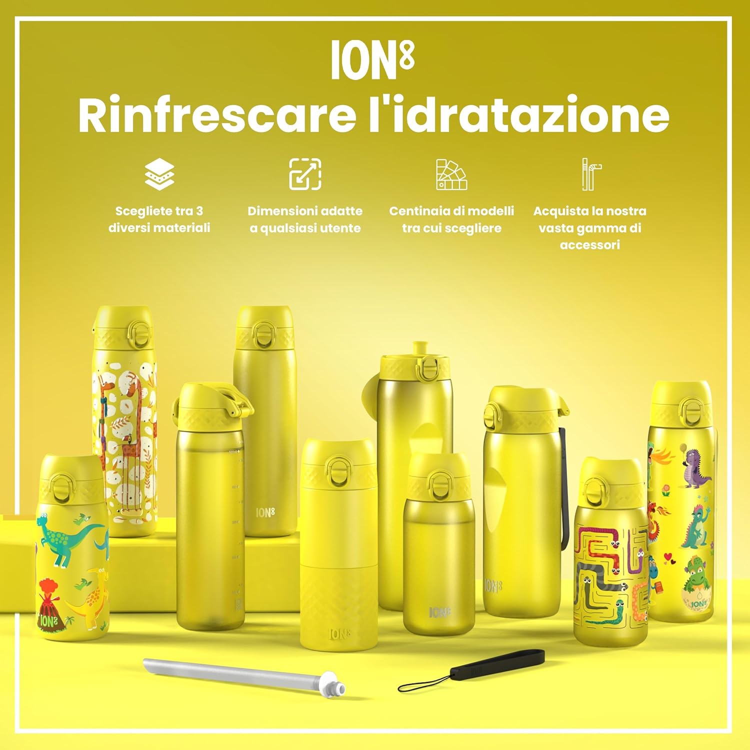 Thumbnail 6 de Ion8 Borraccia per Bambini 350 ml – a prova di perdite, facile da aprire e lavabile in lavastoviglie
