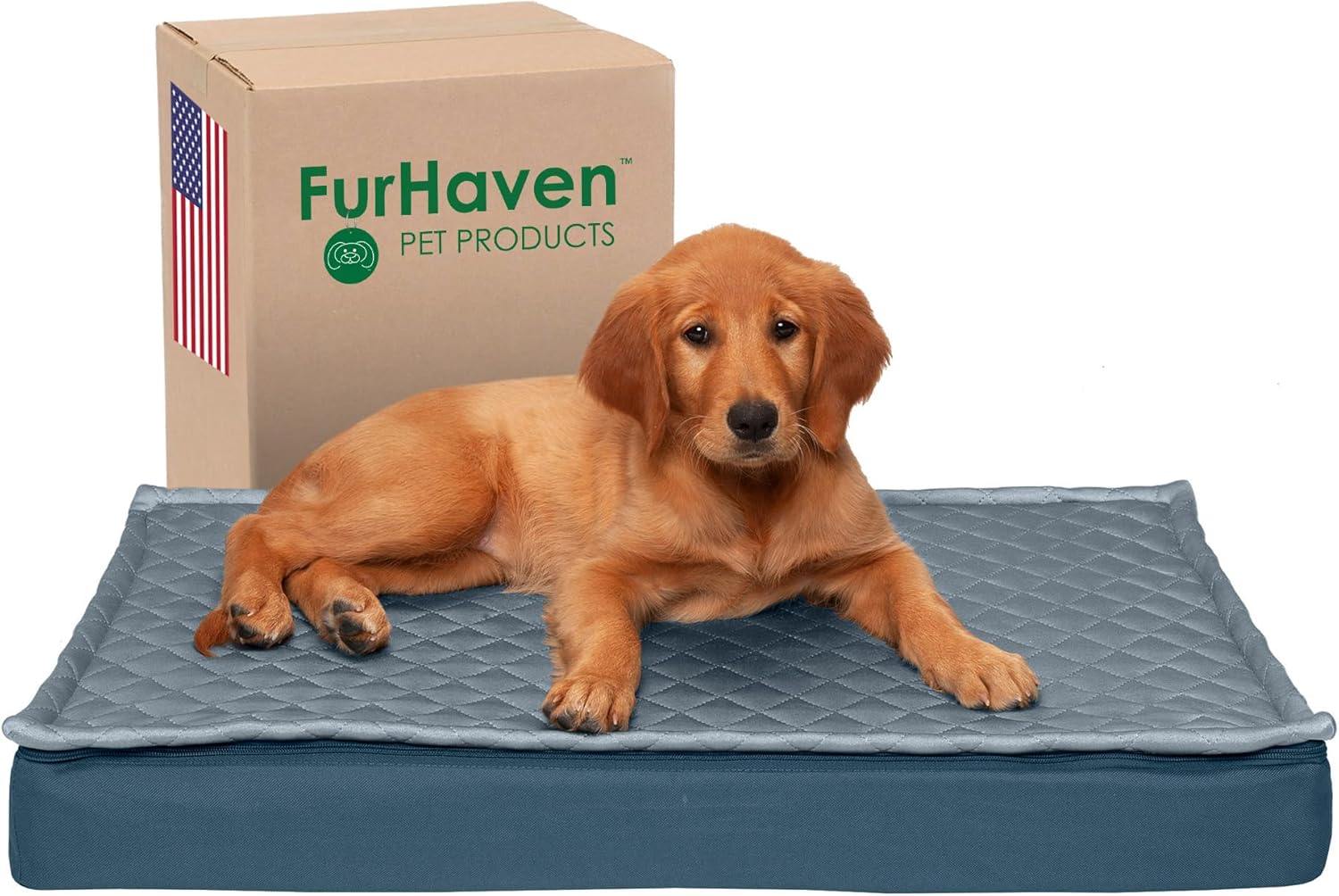 Detalle 2 de Furhaven Ersatzbezug für Hundebett – wasserabweisend, Steingrau, Größe M