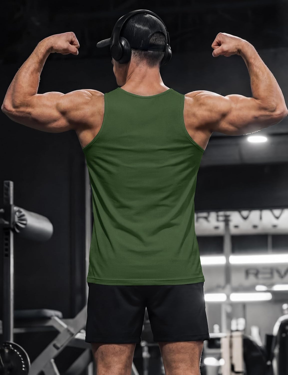 Detalle 2 de TACVASEN Tank Top Herren – 100% Baumwolle, Ärmellos, flexibel & atmungsaktiv