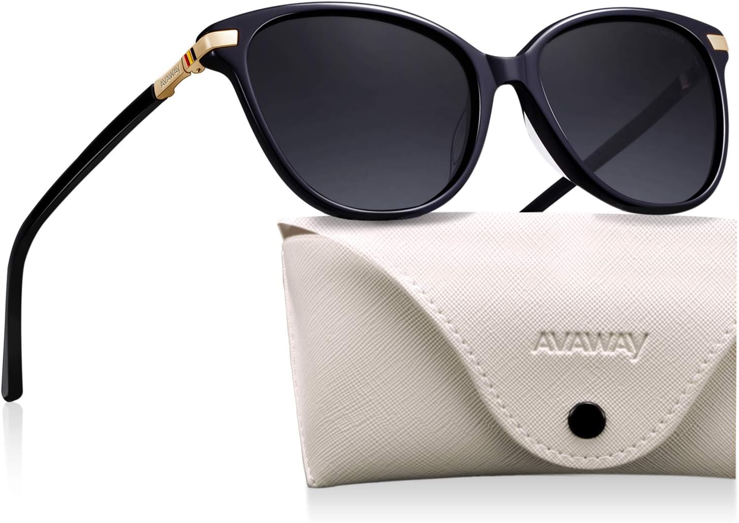 Detalle de AVAWAY damskie okulary przeciwsłoneczne retro, polaryzacja, kategoria 3, oprawki octanowe