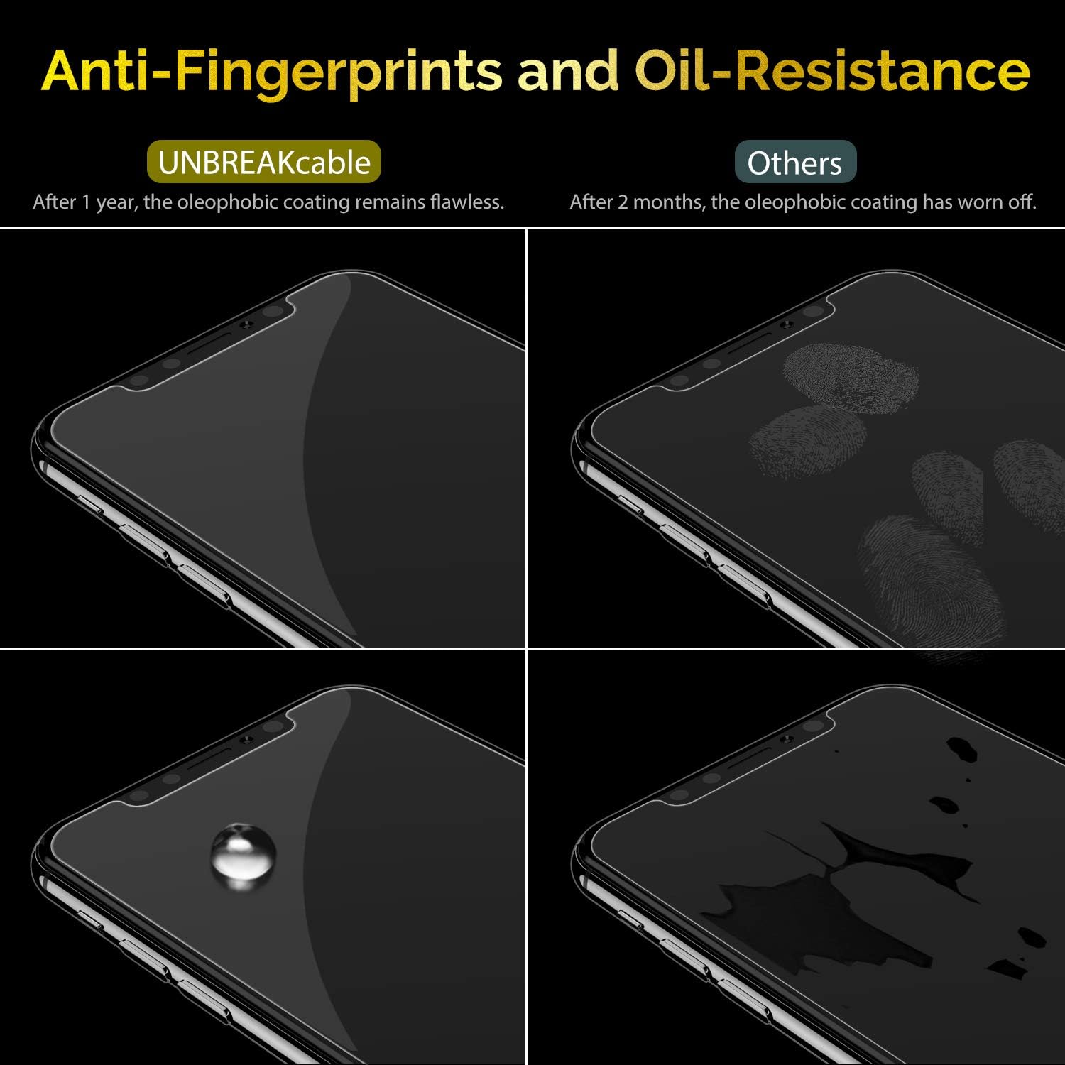 Detalle de UNBREAKcable 3-Pack Screen Protectors for iPhone 11 Pro Max / XS Max