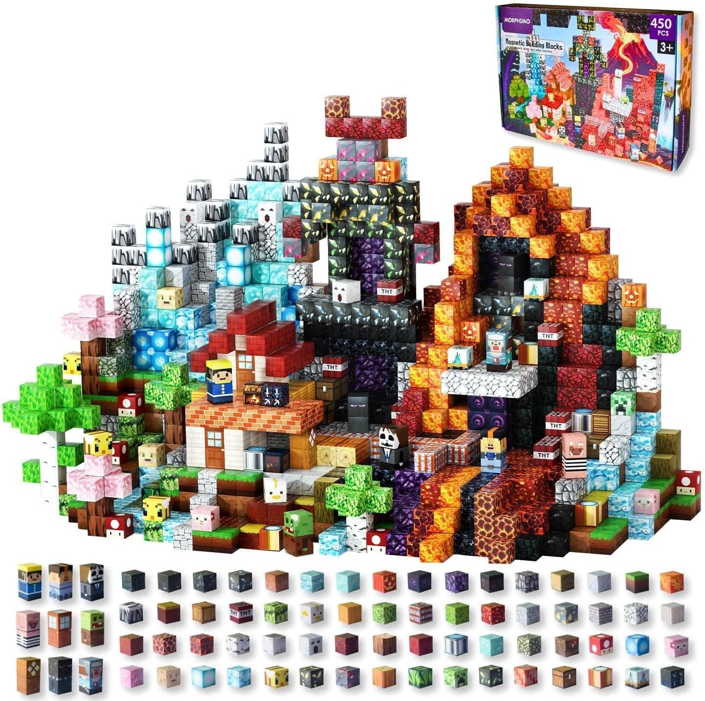 Detalle de MORPHIMO 450 PCS Magnetic Building Blocks Set