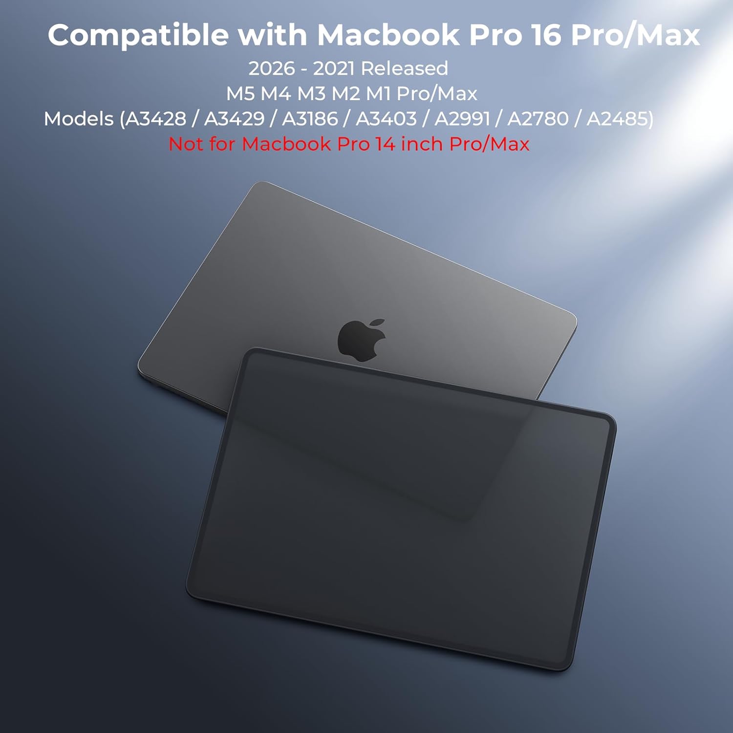 Thumbnail 4 de BlueSwan Compatible MacBook Pro 16 inch Case (TPU + hard PC) for A3428/A3429, A3403/A3186, A2991/A2780/A2485, frosted black