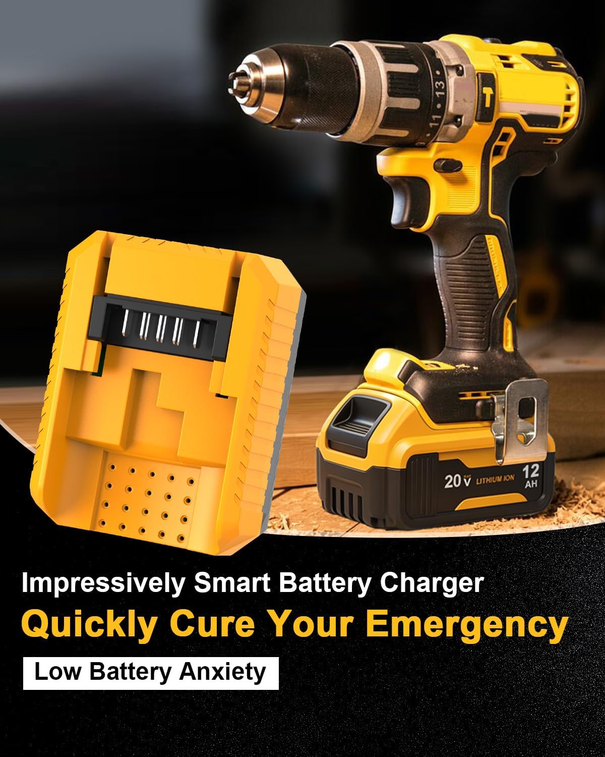 Thumbnail 6 de Ruzixt 12.0Ah 20V Replacement Battery with 12V–20V Charger
