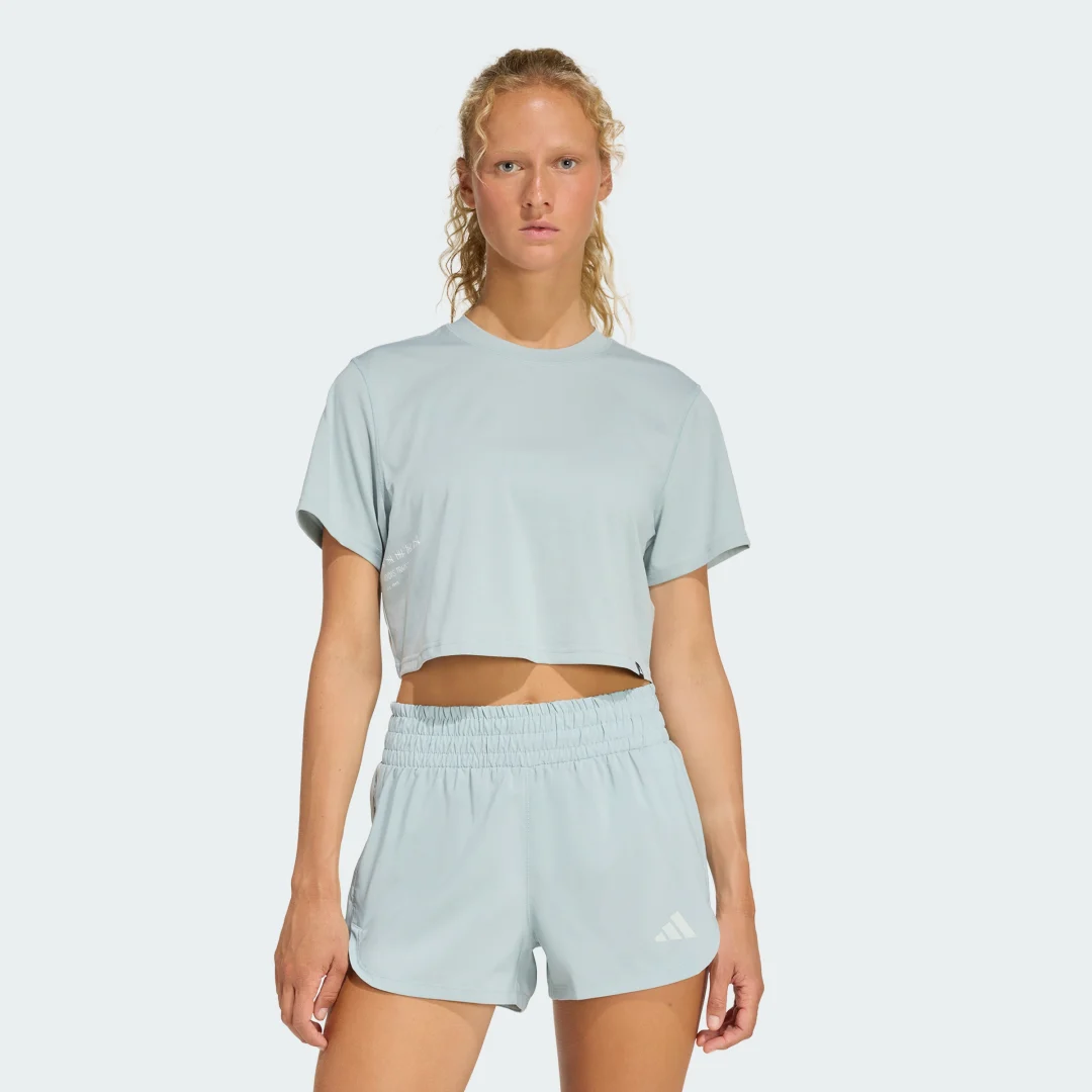 Detalle de CLIMACOOL POWER TRAINING GRAPHIC T-SHIRT de Adidas – Verde