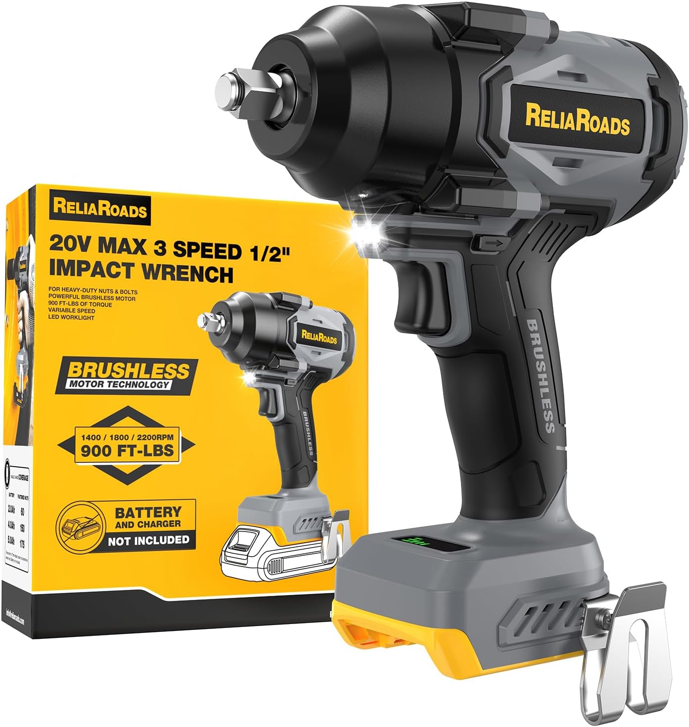 Thumbnail 6 de ReliaRoads 900 Ft-lbs Cordless Impact Wrench