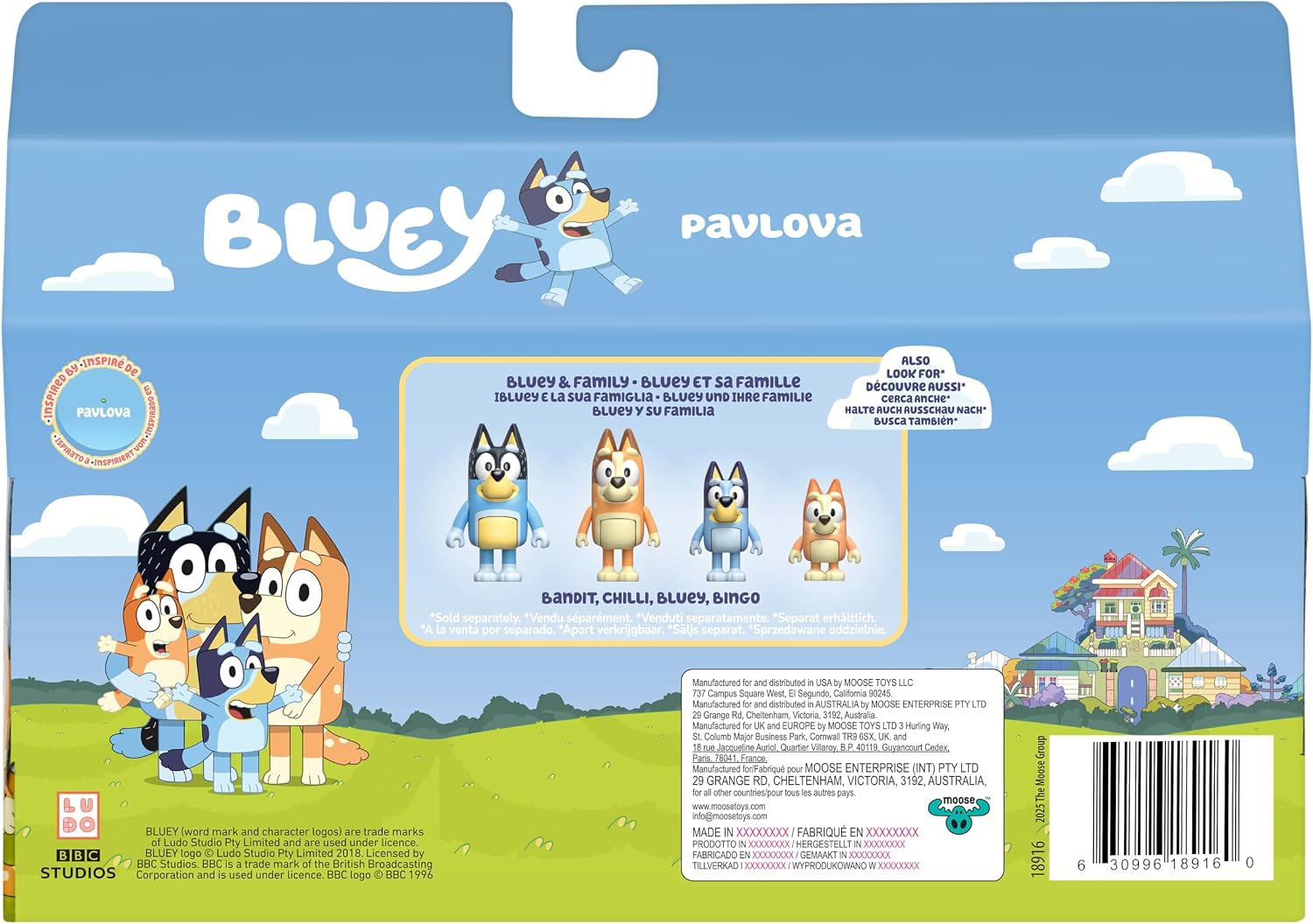 Detalle 2 de Bluey Café-Wettkampf 4er-Pack Figuren