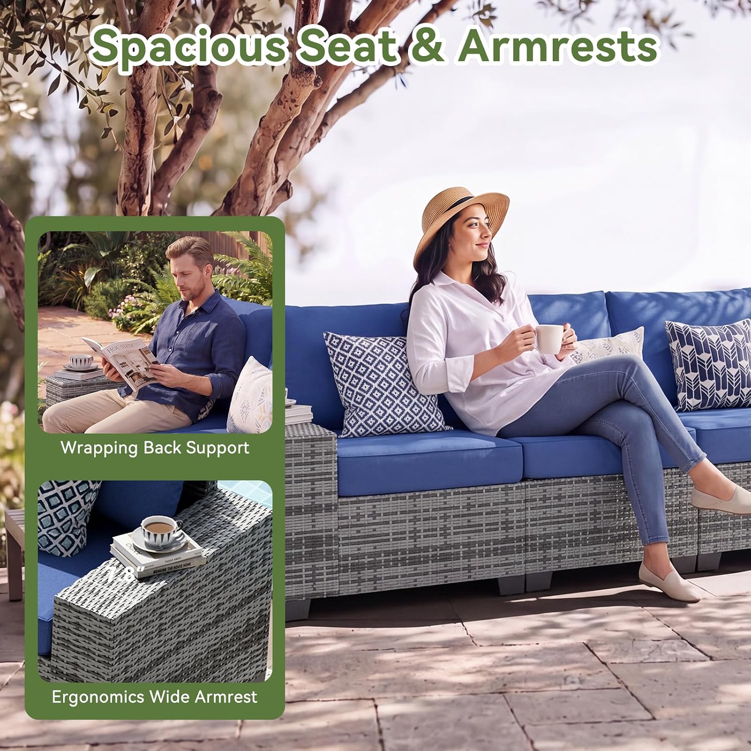Thumbnail 5 de LazySunsets Patio Furniture Set 12-Piece