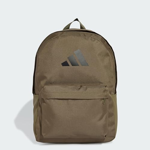 Detalle de adidas Unisex Classic 3Bars Backpack in Olive Strata/Black