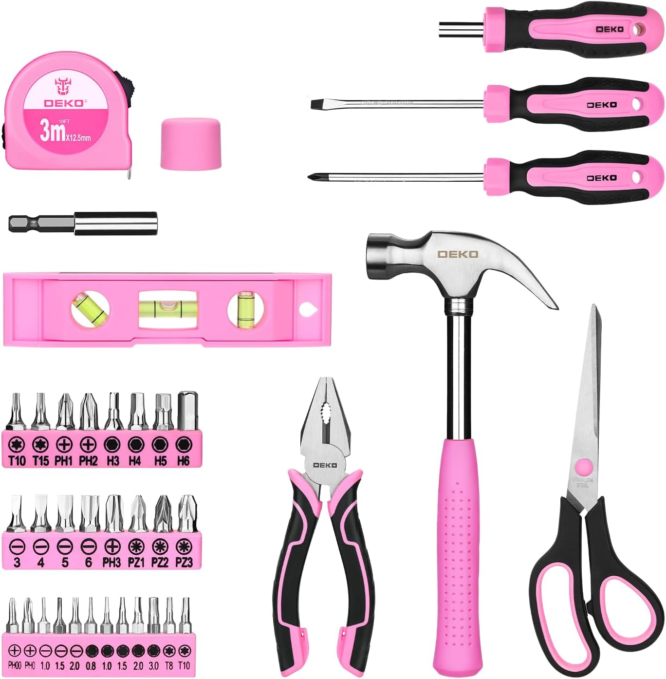 Thumbnail 3 de DEKO Kit di attrezzi Rosa 42 pezzi: valigetta pratica per fai-da-te femminile