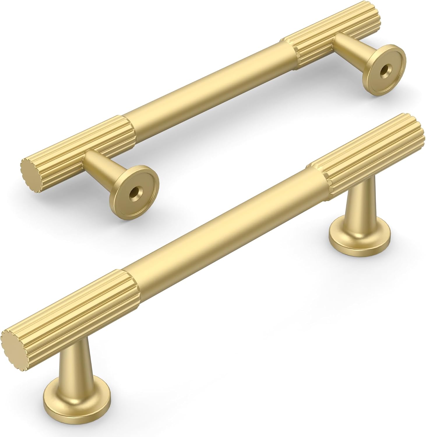 Detalle 2 de Amerdeco AM020 96mm Brushed Gold Cabinet Pulls