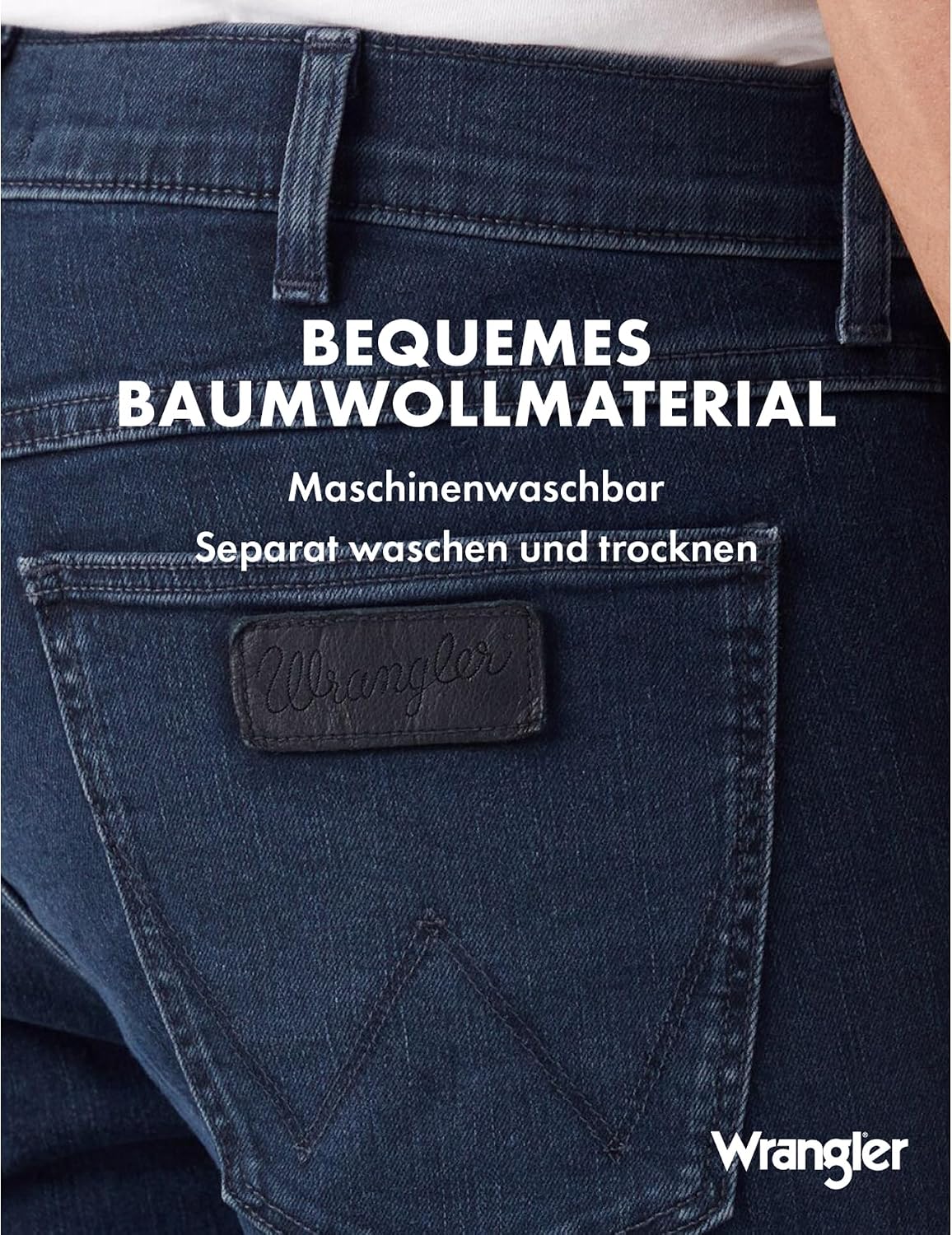 Detalle de Wrangler Herren Jeans Greensboro (Modell 112141197) – Casual, Unterhalb der Taille, Regular/ Straight Fit