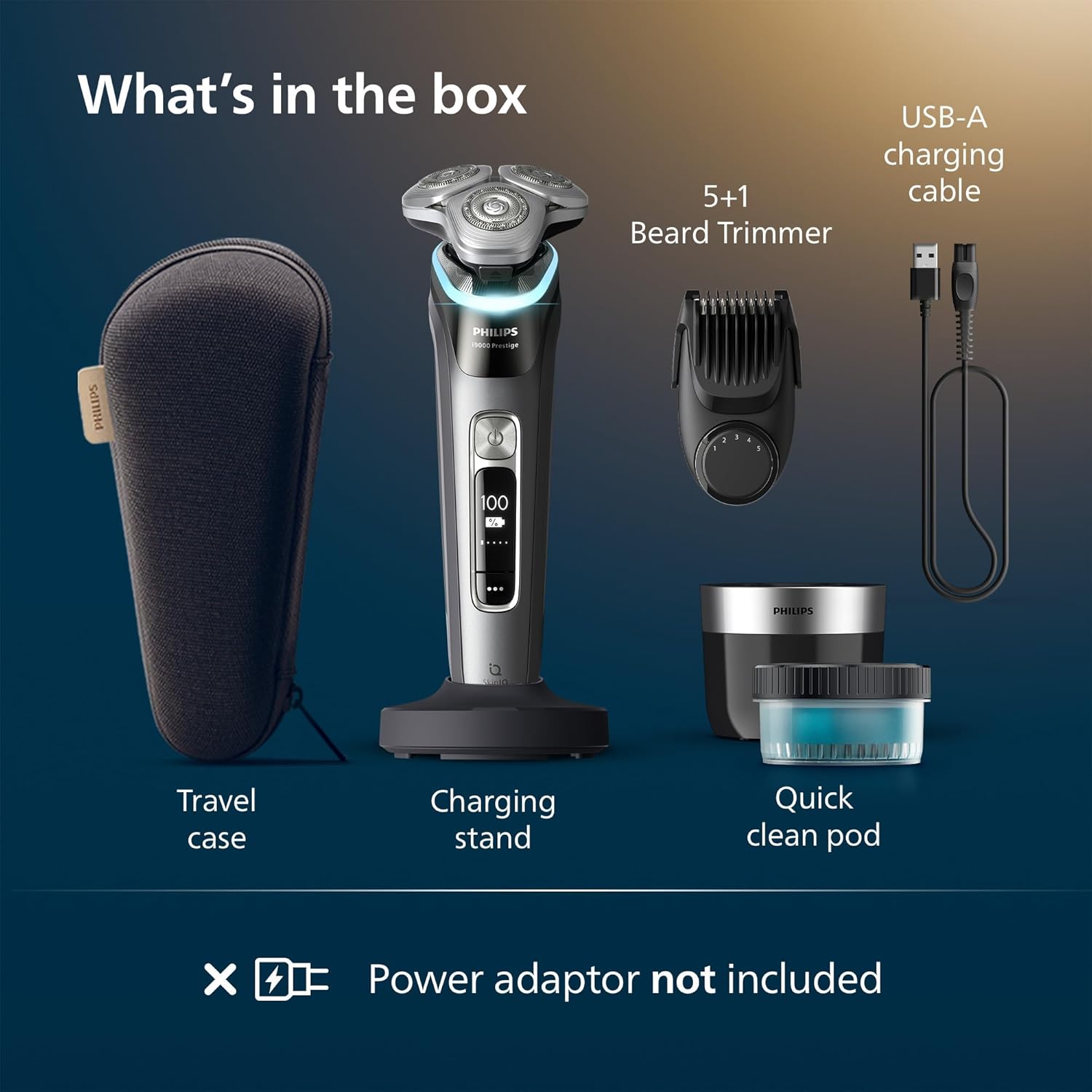 Thumbnail 6 de Philips Shaver i9000 Prestige (XP9202/33) Wet & Dry Electric Shaver with SkinIQ and Beard Styler
