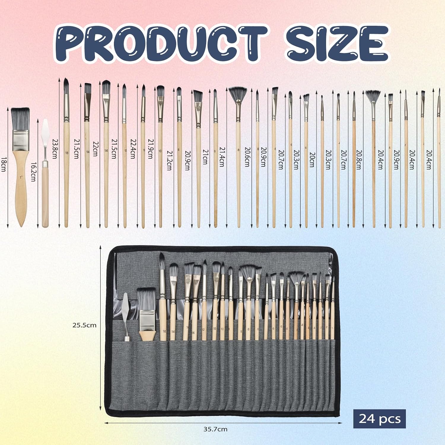 Thumbnail 1 de COGVOHY 24-Piece Paint Brush Set review: essential kit for artists and beginners