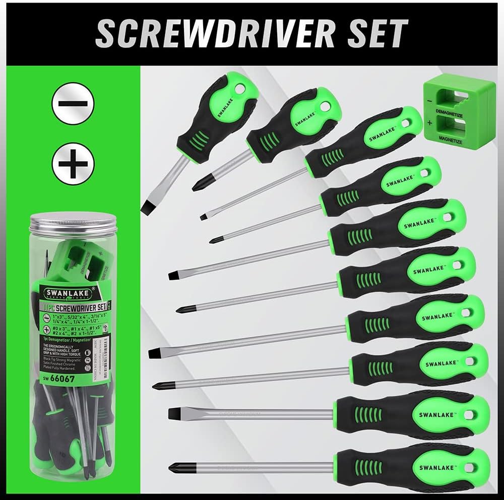 Thumbnail 1 de SWANLAKE 11-piece magnetic screwdriver set 🛠