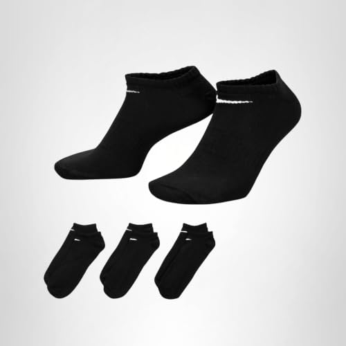 Detalle de Nike Everyday Men's Socks (Pack of 3) – Black/White, XL