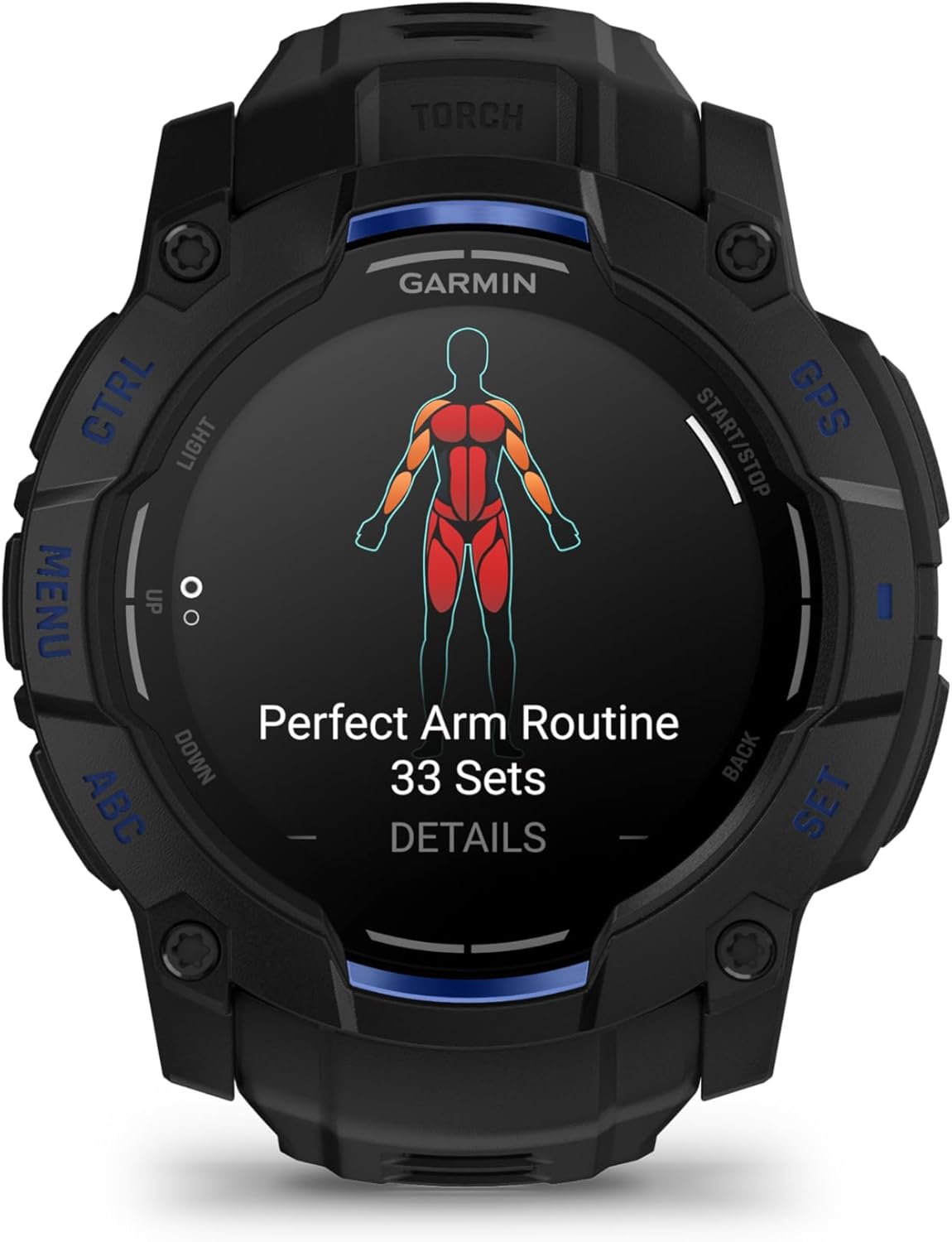Thumbnail 3 de Garmin Instinct 3 50mm rugged GPS smartwatch with AMOLED display, LED flashlight and up to 24 days battery (Black/Bolt Blue)