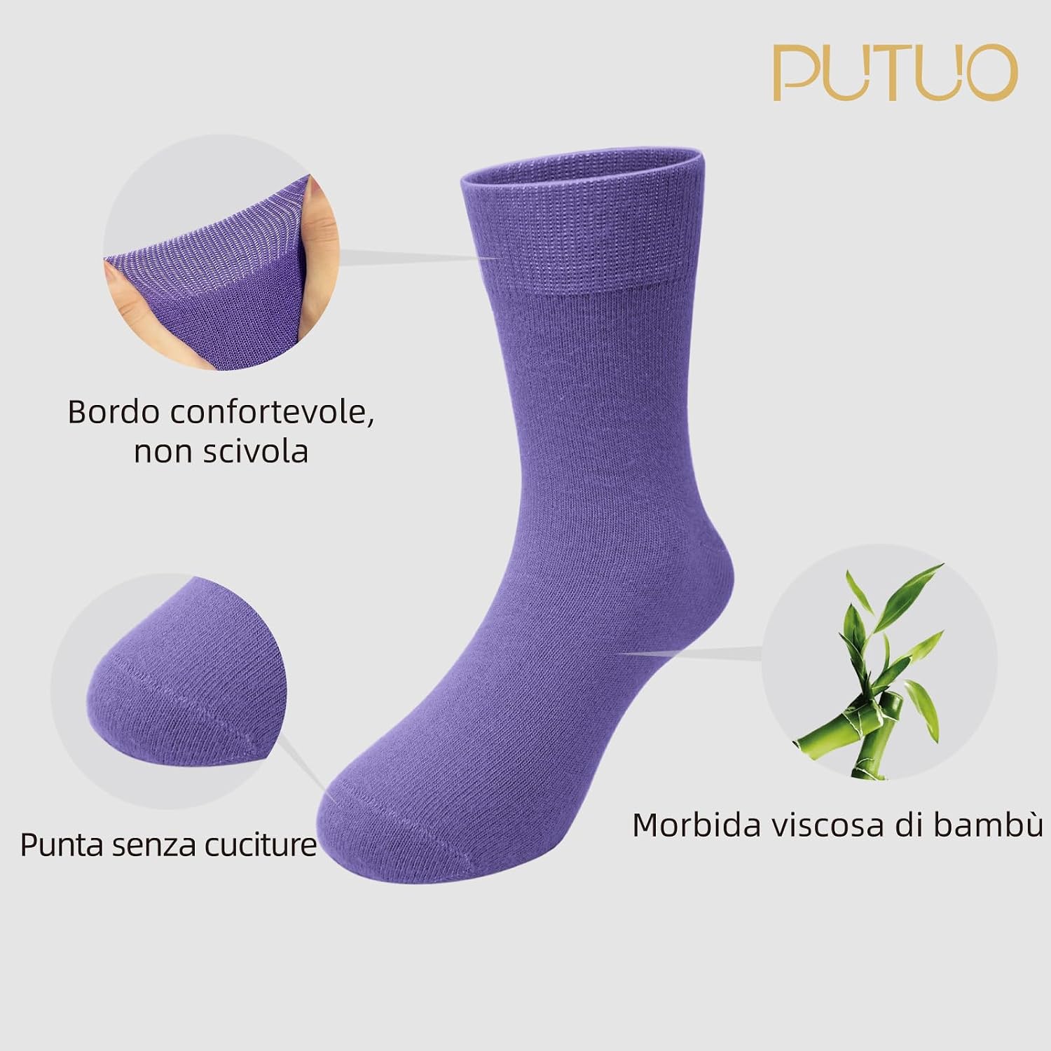 Thumbnail 3 de PUTUO Calzini Bambini 5 Paia 2-14 anni
