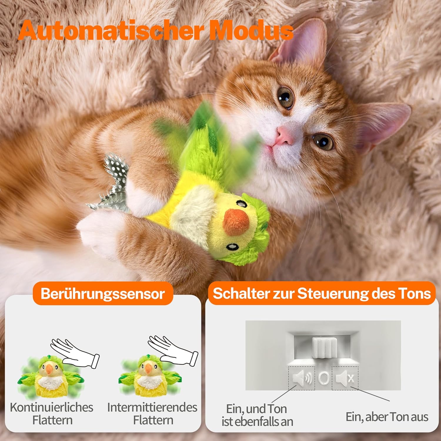 Thumbnail 4 de Toozey Interaktives Katzenspielzeug 16 cm đŸ