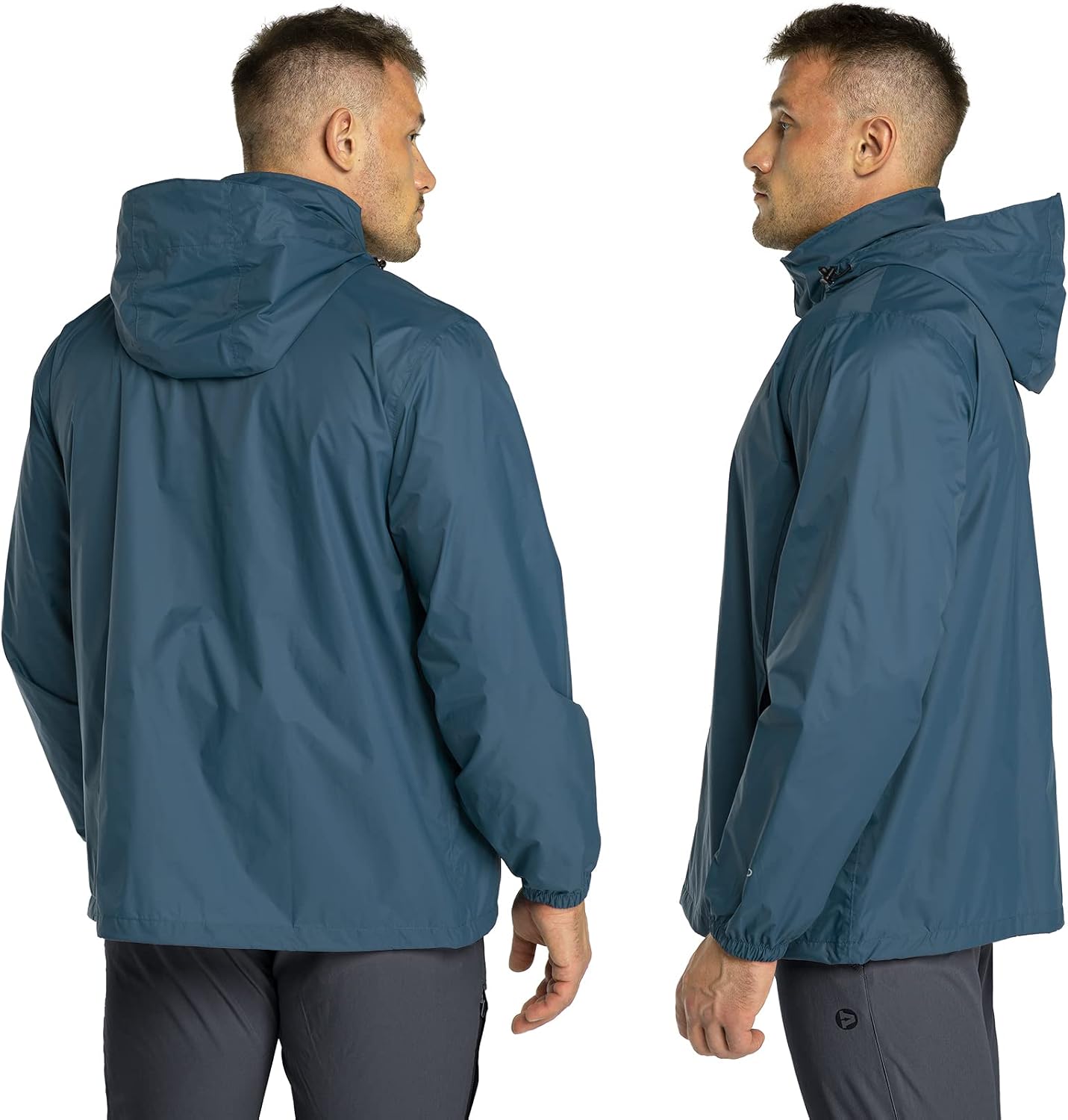 Detalle de 33,000ft Regenjacke Herren – Leicht, wasserdicht und faltbar mit Kapuze