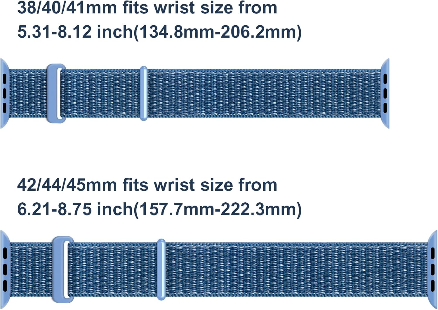 Detalle de DigiHero Sport Nylon Strap for Apple Watch (40/42/44/41/45/46/38mm) – Breathable, Adjustable, One-Piece Loop Clasp