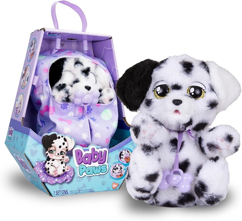 Detalle de Baby Paws Sleeping Puppies Dálmata 🐶 Peluche Interactivo y Regalo