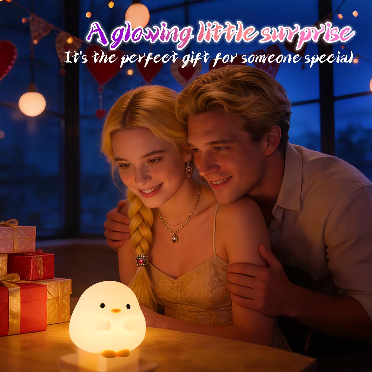 Thumbnail 4 de Rytinazzz Nachtlicht Ente mit Klopfsteuerung & USB-Ladung – dimmbares Kinderzimmer-Licht