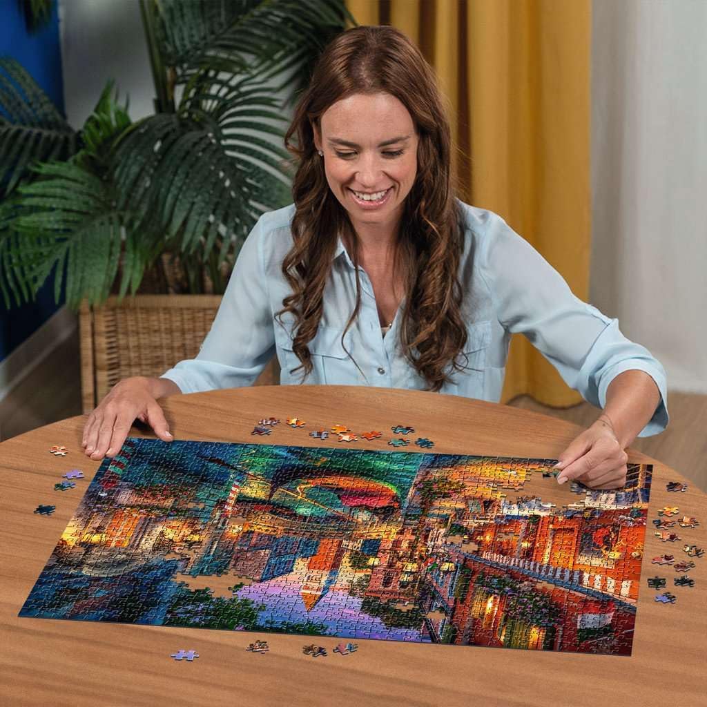 Detalle de Ravensburger Puzzle 12001439 „Canal Cruise in Venice“ – 1000 Teile für Erwachsene und Kinder ab 14 Jahren