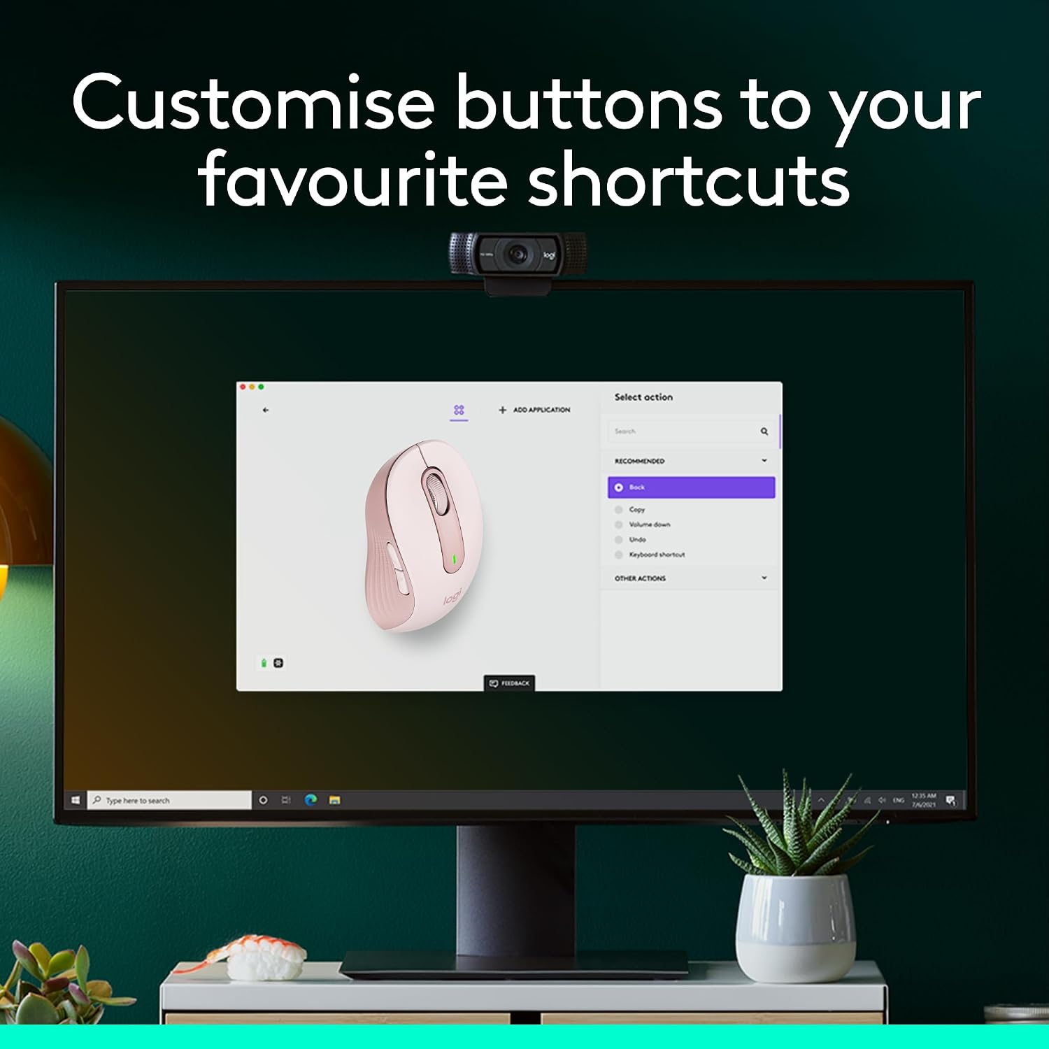 Detalle de Logitech Signature M650 L Wireless Mouse for Large Hands — Silent Clicks and Multi-Device Comfort
