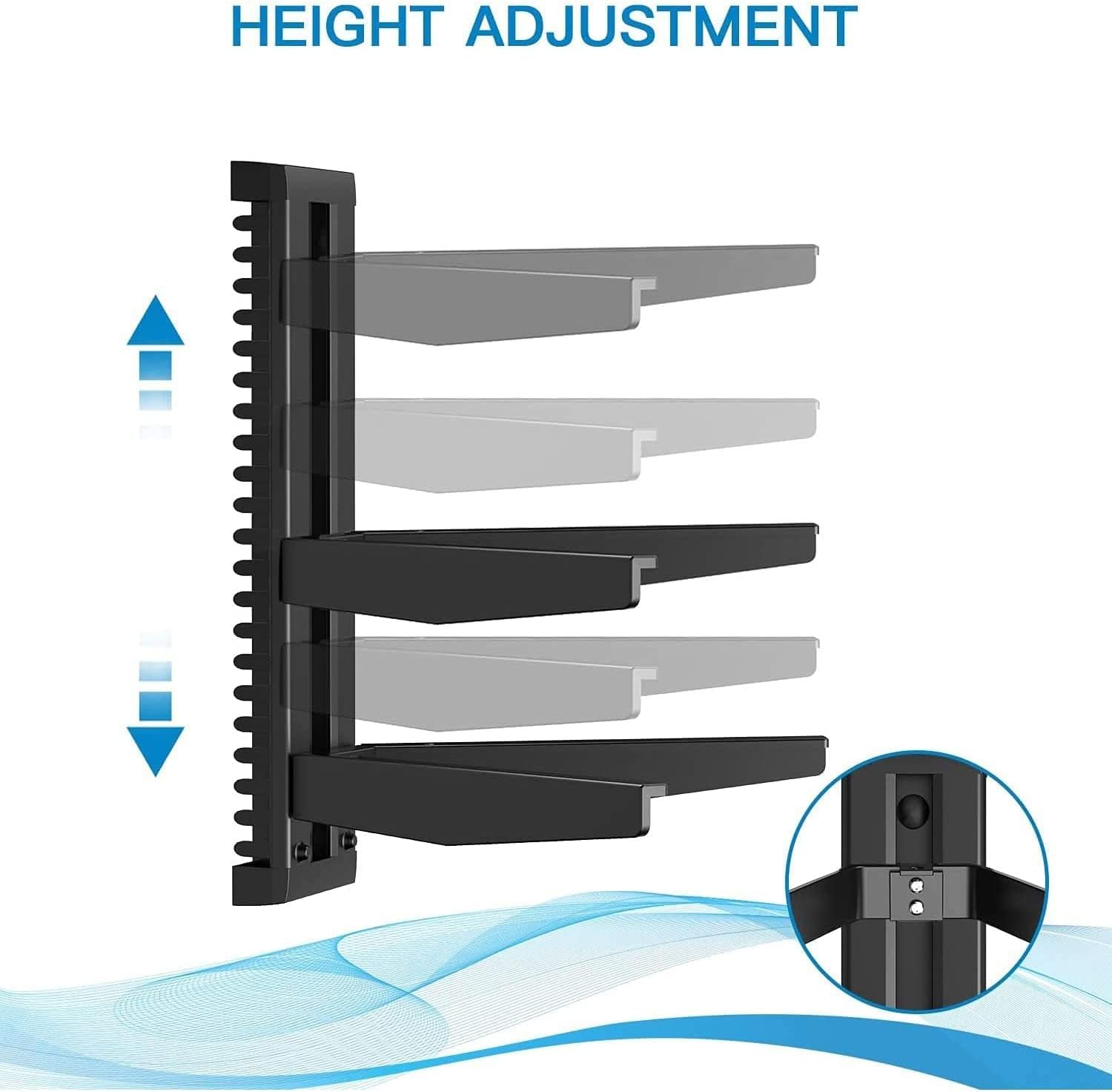 Thumbnail 6 de suptek CS303 3-Shelf Floating Wall Bracket with Tempered Glass for TV & AV Accessories