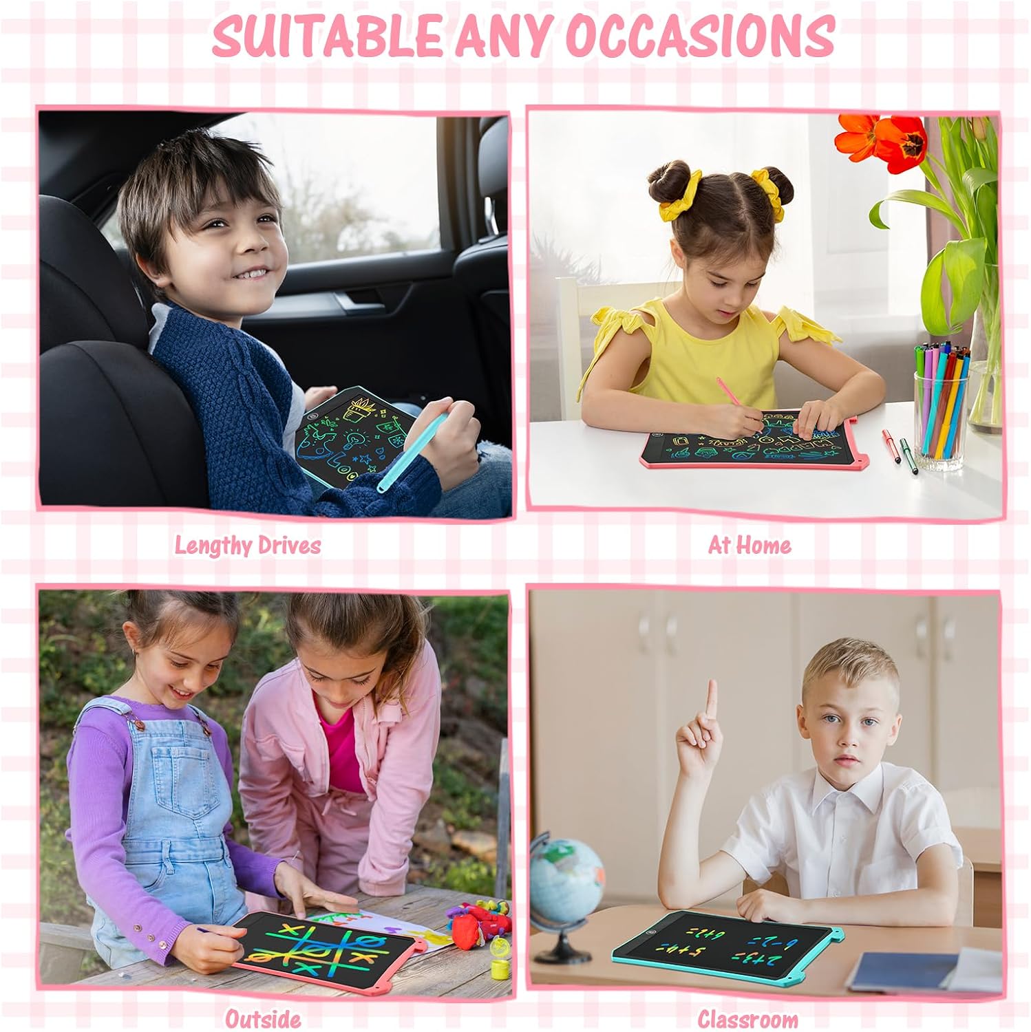 Detalle 2 de EooCoo LYX8502 LCD Writing Tablet 2-Pack, 8.5-Inch Pressure-Sensitive Boards