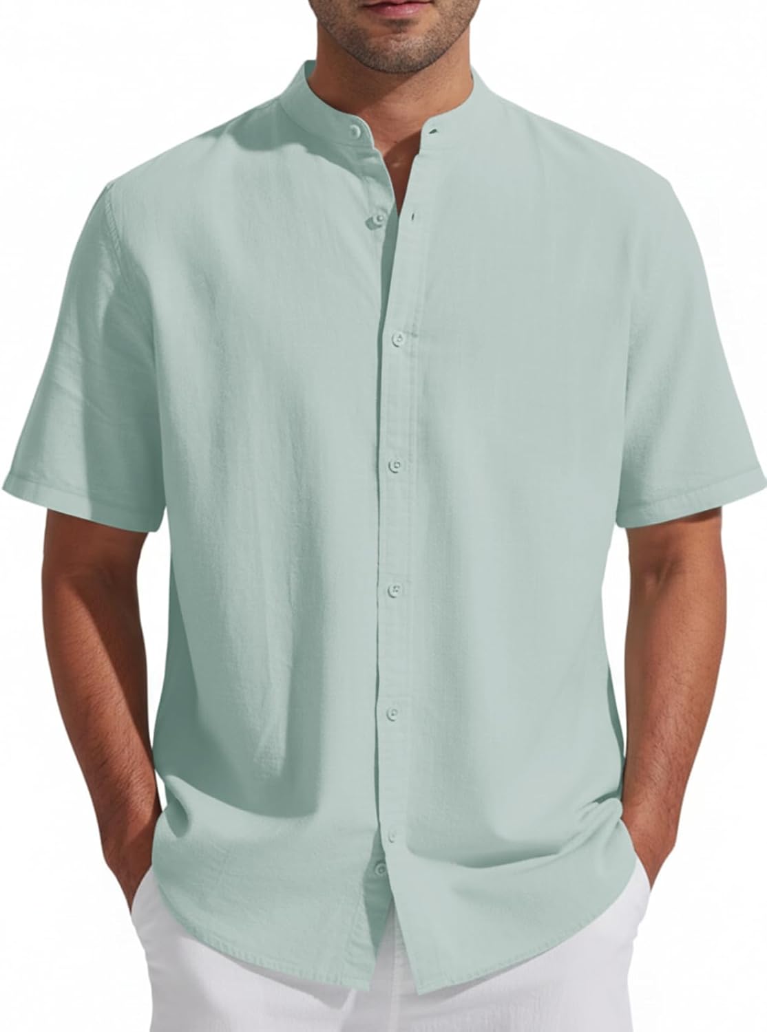 Thumbnail 6 de Friptspyg Chemise en Lin à Manches Courtes pour Hommes — Décontractée et Respirante
