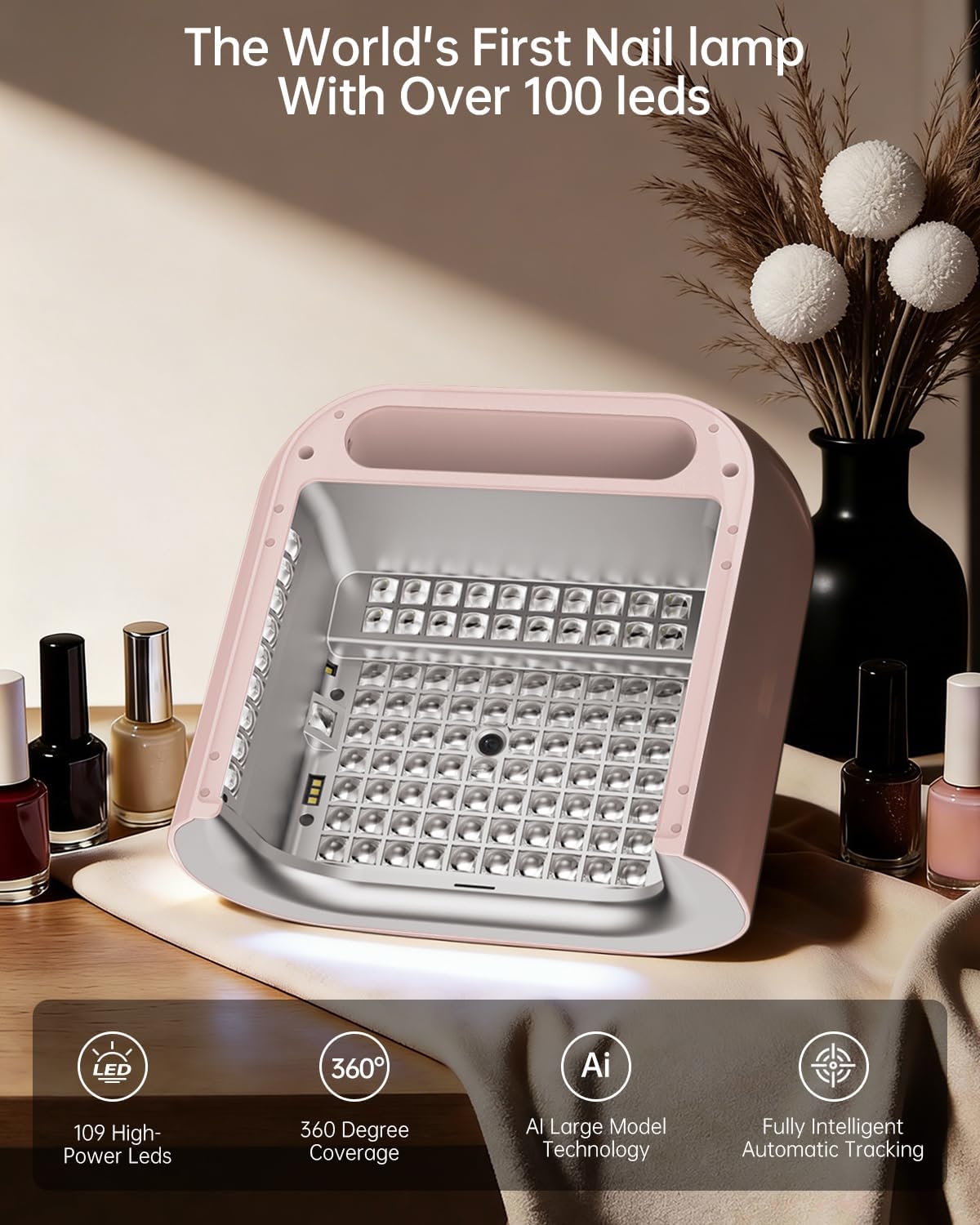 Detalle de O NAIL AI Precision Scan UV LED Nail Lamp for Gel Nails