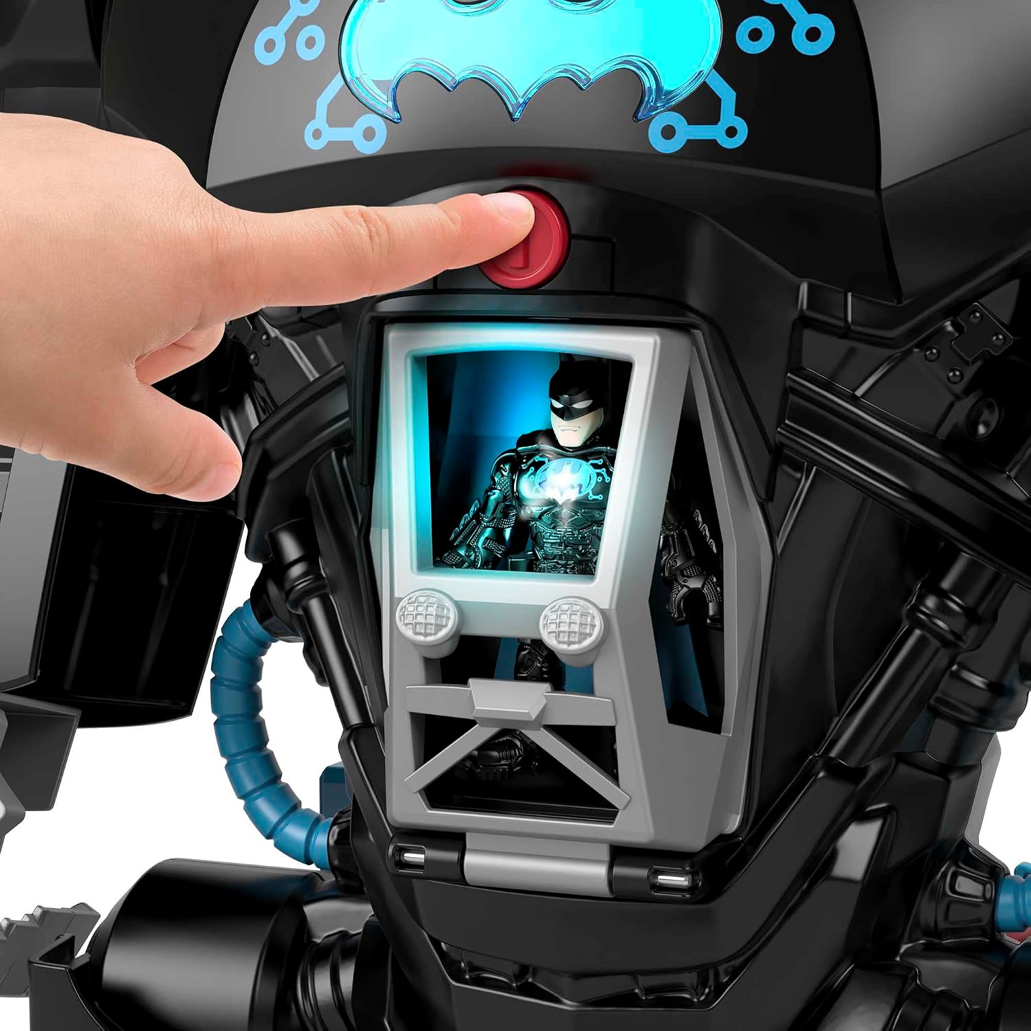 Thumbnail 3 de Fisher-Price HBV67 Imaginext DC Super Freunde Bat-Tech Batbot – 2-in-1-Roboter mit Licht, Sound und Batcockpit